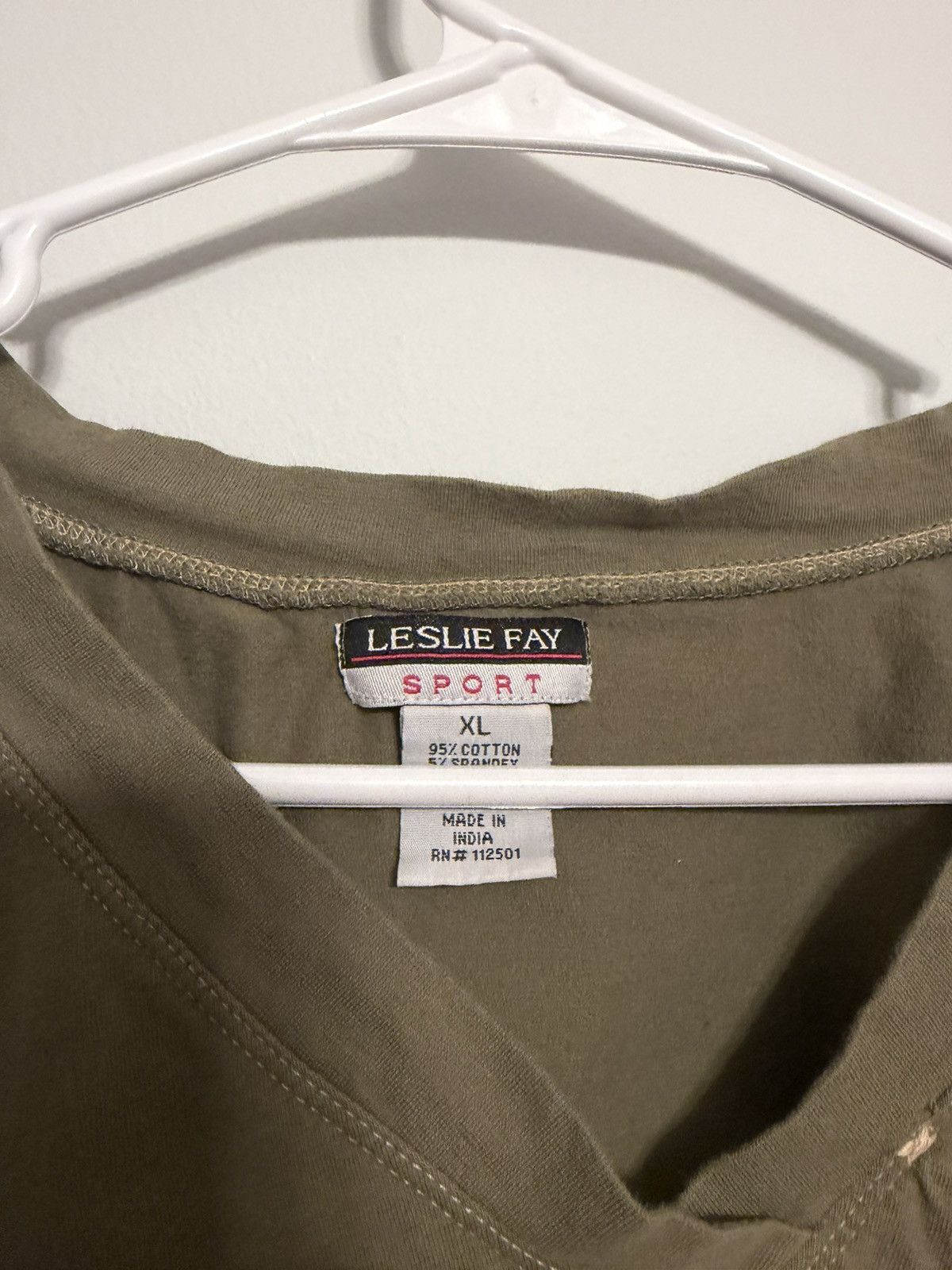 Other Leslie Fay Sport Women’s V-Neck Short Sleeve Top Olive Green Size XL / US 12-14 / IT 48-50 - 5 Thumbnail