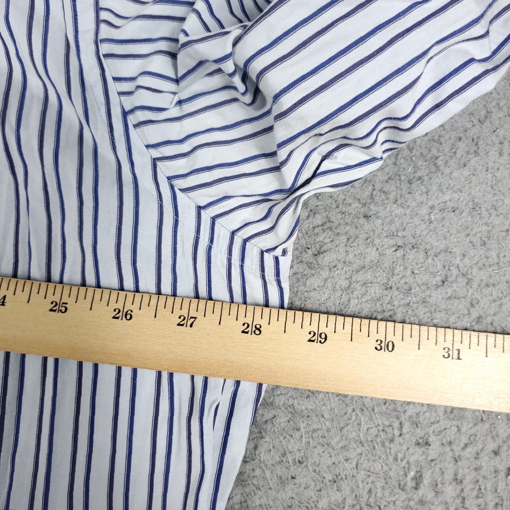 Tommy Hilfiger Tommy Hilfiger Shirt Mens 2XL Blue Striped Button-Up Long Sleeve Casual Business Formal Party/Cocktail Workwear Size US XXL / EU 58 / 5 - 5 Thumbnail