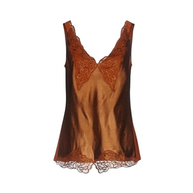 Stella McCartney Stella McCartney silk sleeveless blouse coffee colored Size S / US 4 / IT 40 - 1 Thumbnail
