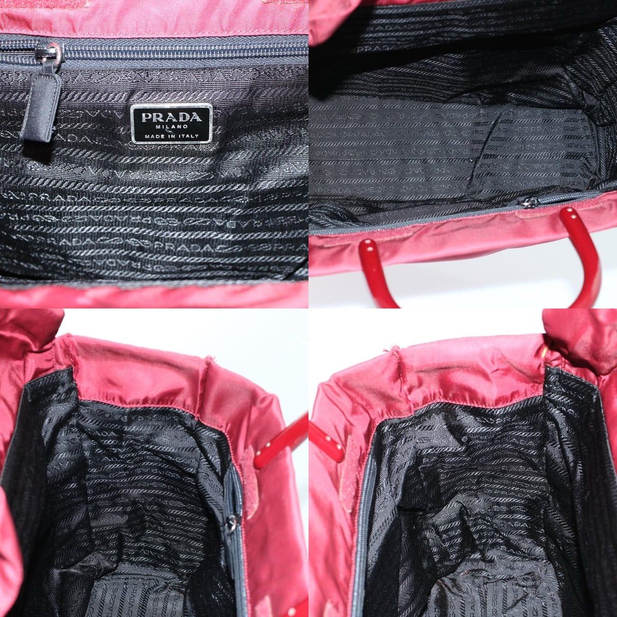 Prada PRADA Hand Bag Nylon Red Size ONE SIZE - 12 Thumbnail