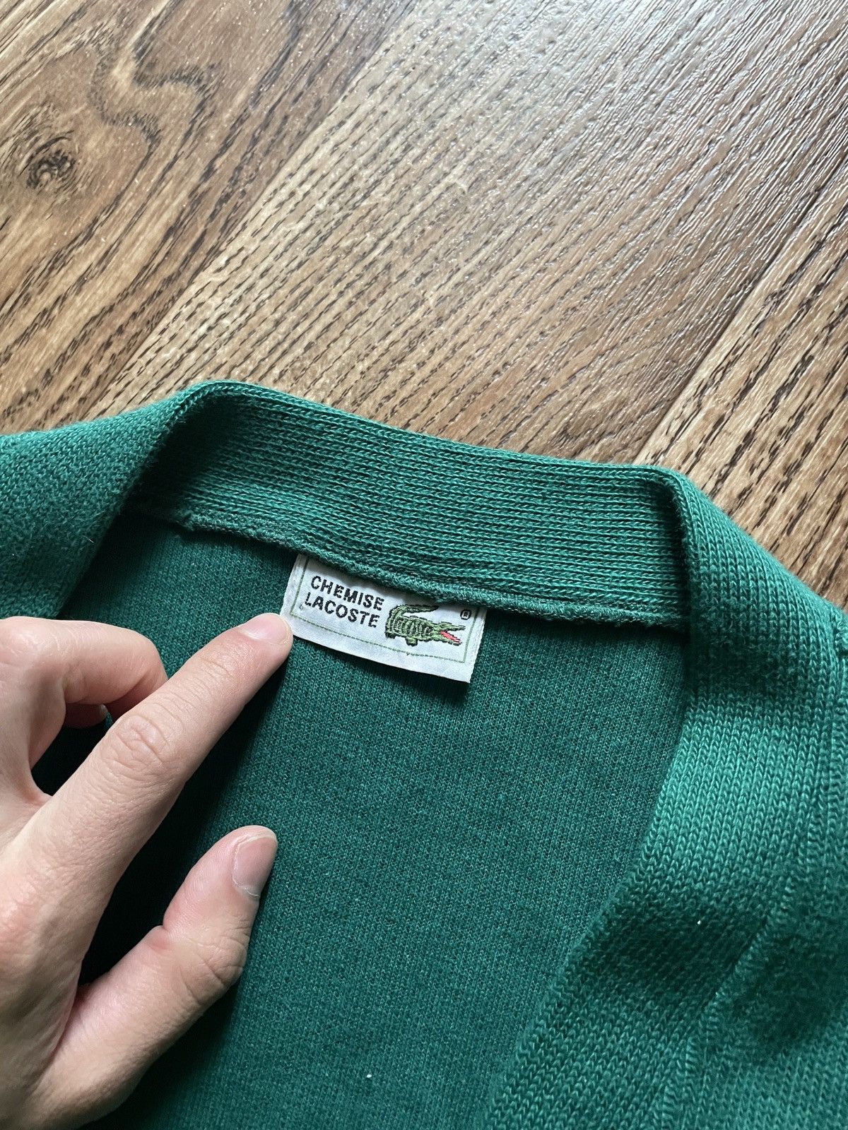 RARE 90s Vintage Lacoste Club Chemise Knit Cardigan Sweater