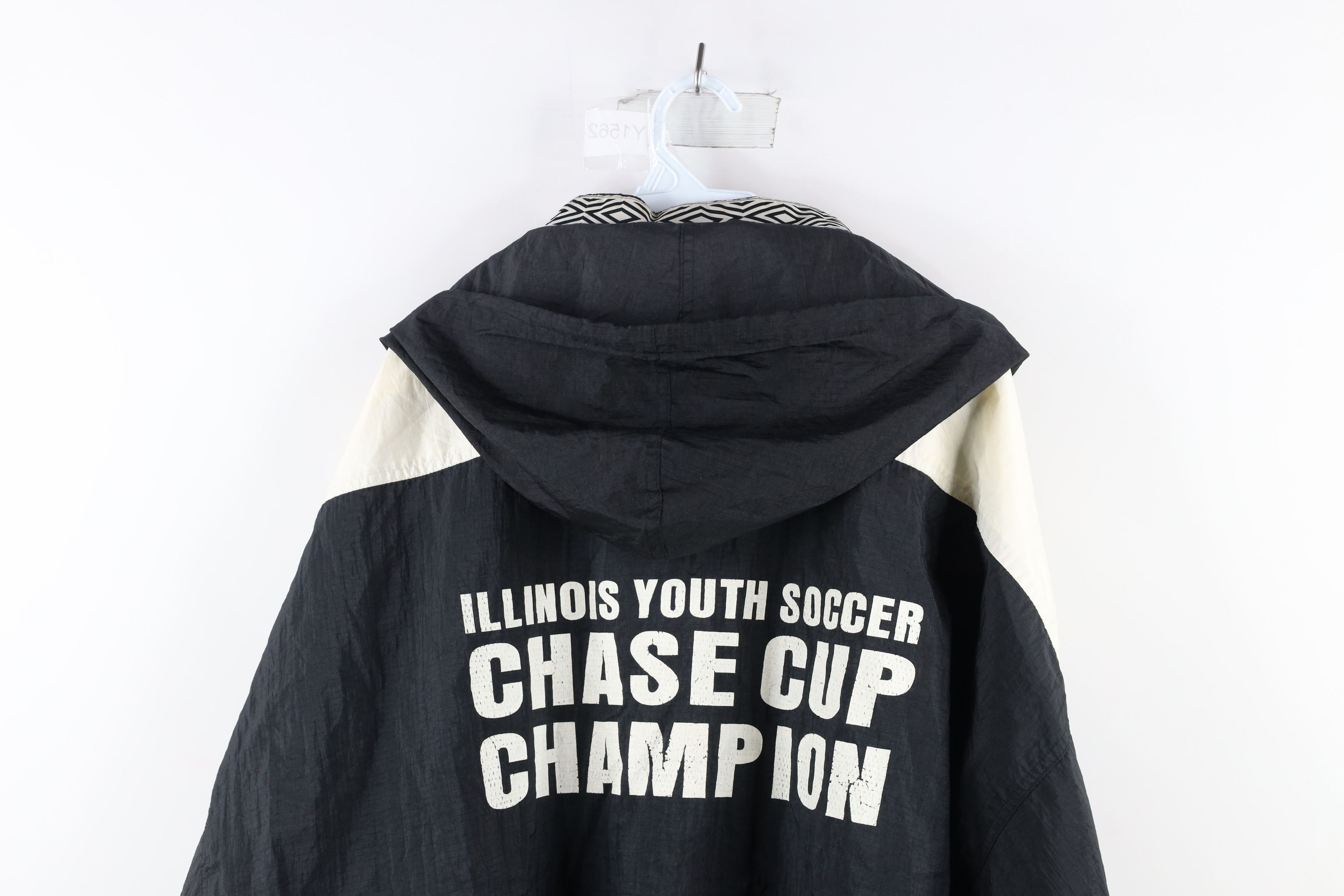 Umbro × Vintage Vintage 90s Umbro Spell Out Soccer Hooded Windbreaker Jacket Size US XL / EU 56 / 4 - 15 Thumbnail