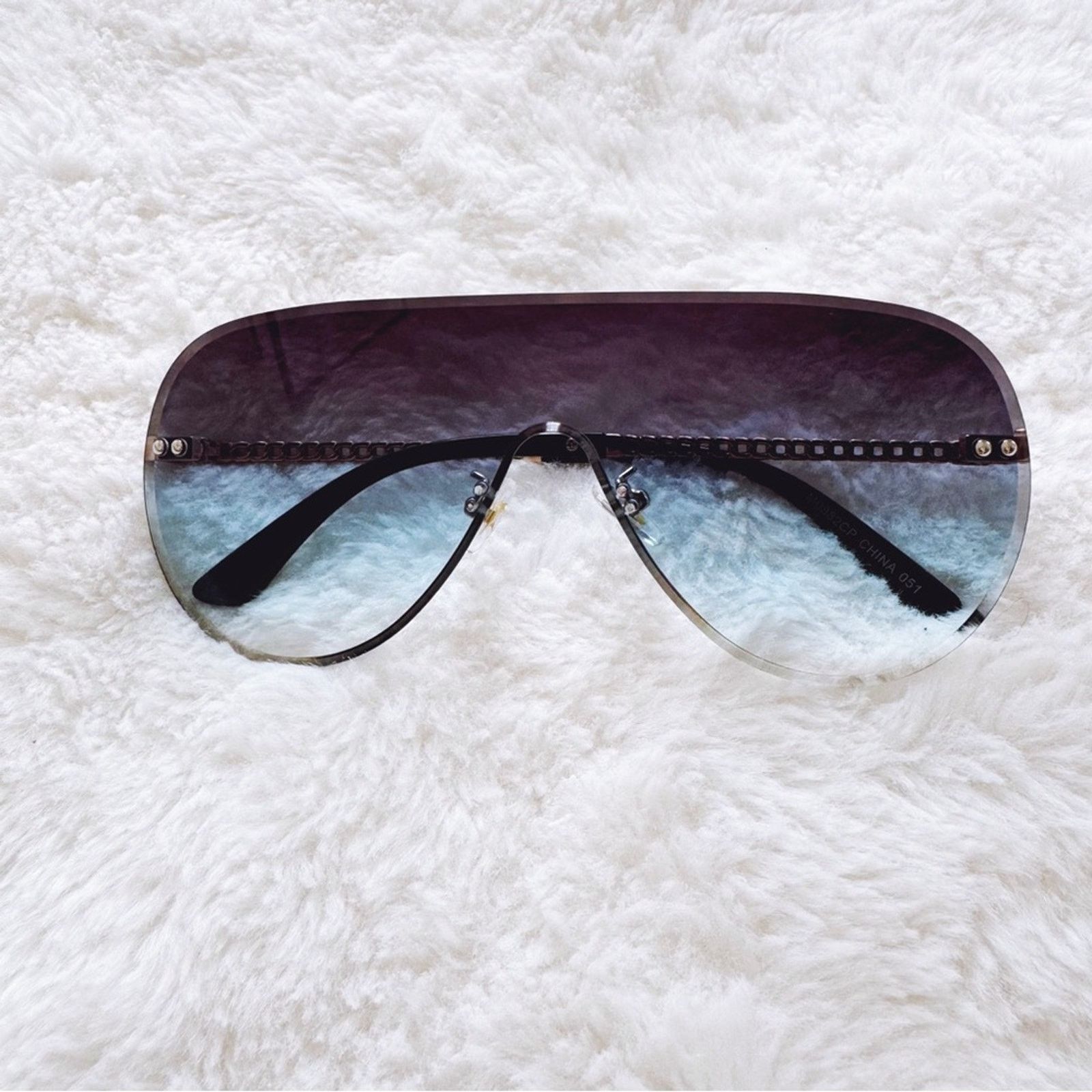 Other Jasmine Clear Blue Sleek Single-Lens Sunglasses Size ONE SIZE - 1 Thumbnail