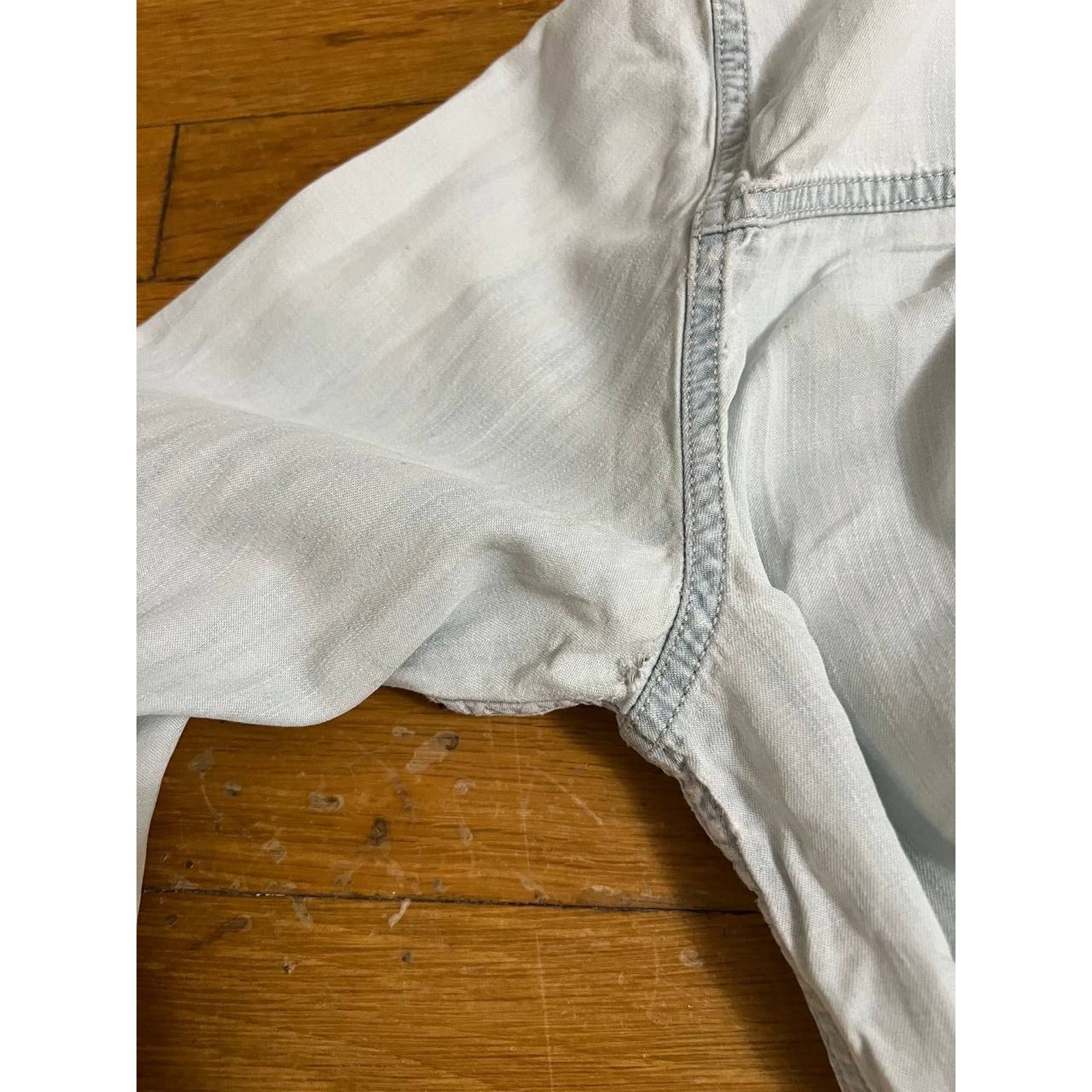 Eileen Fisher EILEEN FISHER Shirt Siz L Denim Classic Pockets Grey A000964 Size L / US 10 / IT 46 - 4 Thumbnail
