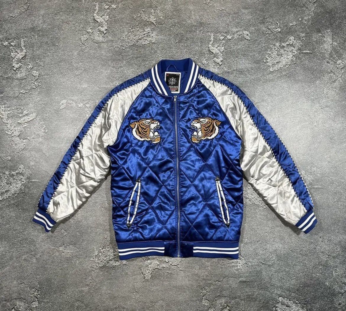 Vintage Imperious Blue Tiger Dragon Sukajan Jacket Size US M / EU 48-50 / 2 - 1 Thumbnail