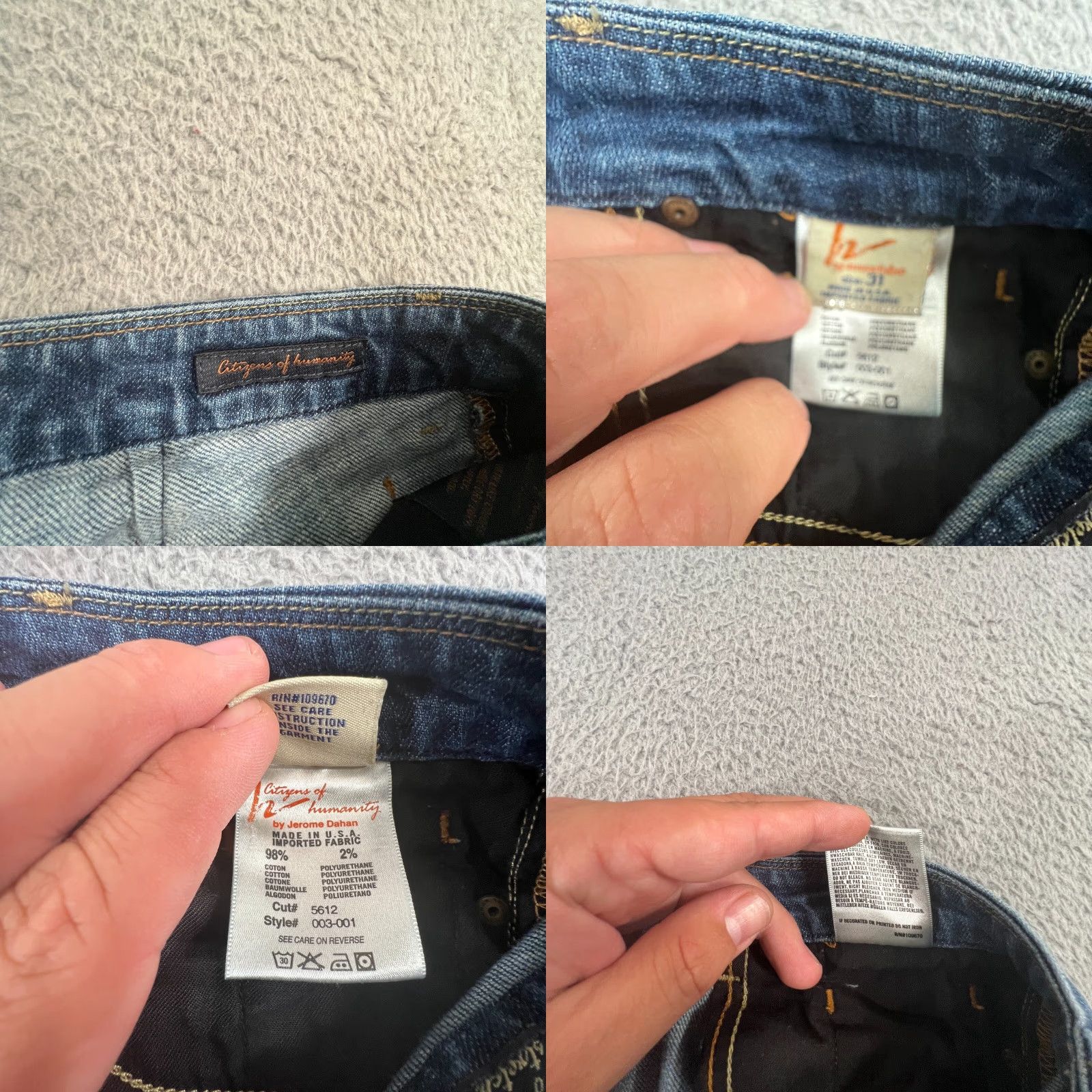 Citizens Of Humanity Citizens of Humanity Jeans Women 31 Faye Low Rise Flare Stretch Denim Blue 34" Waist Regular Inseam 28" Size 24" / US 00 / IT 34 - 8 Thumbnail