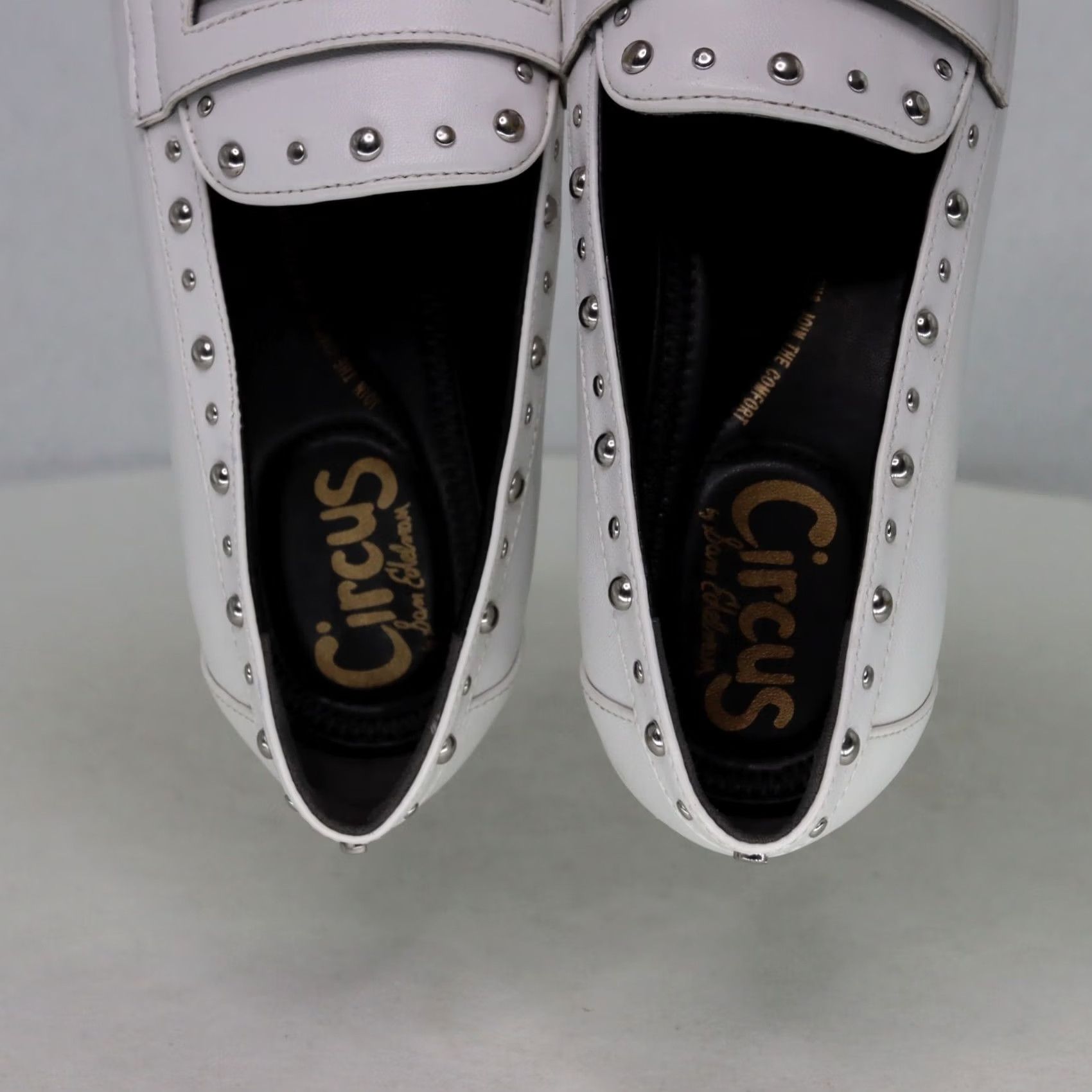 Sam Edelman Circus by Sam Edelman Harlee Studded Loafers White WOMENS Size 7.5 Size US 8 / IT 38 - 3 Thumbnail