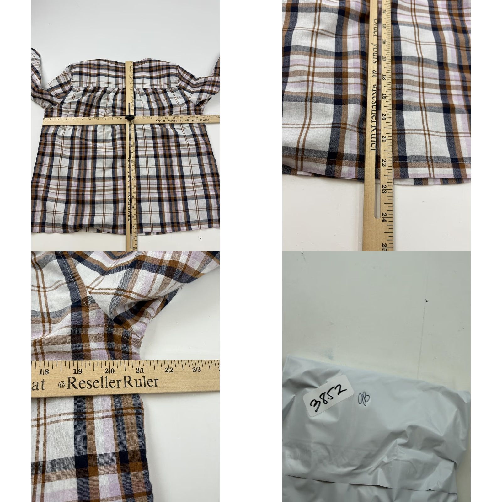Eddie Bauer Eddie Bauer Blouse Womens M Multicolor Plaid Henley 3/4 Sleeve Tunic Top Size M / US 6-8 / IT 42-44 - 8 Thumbnail