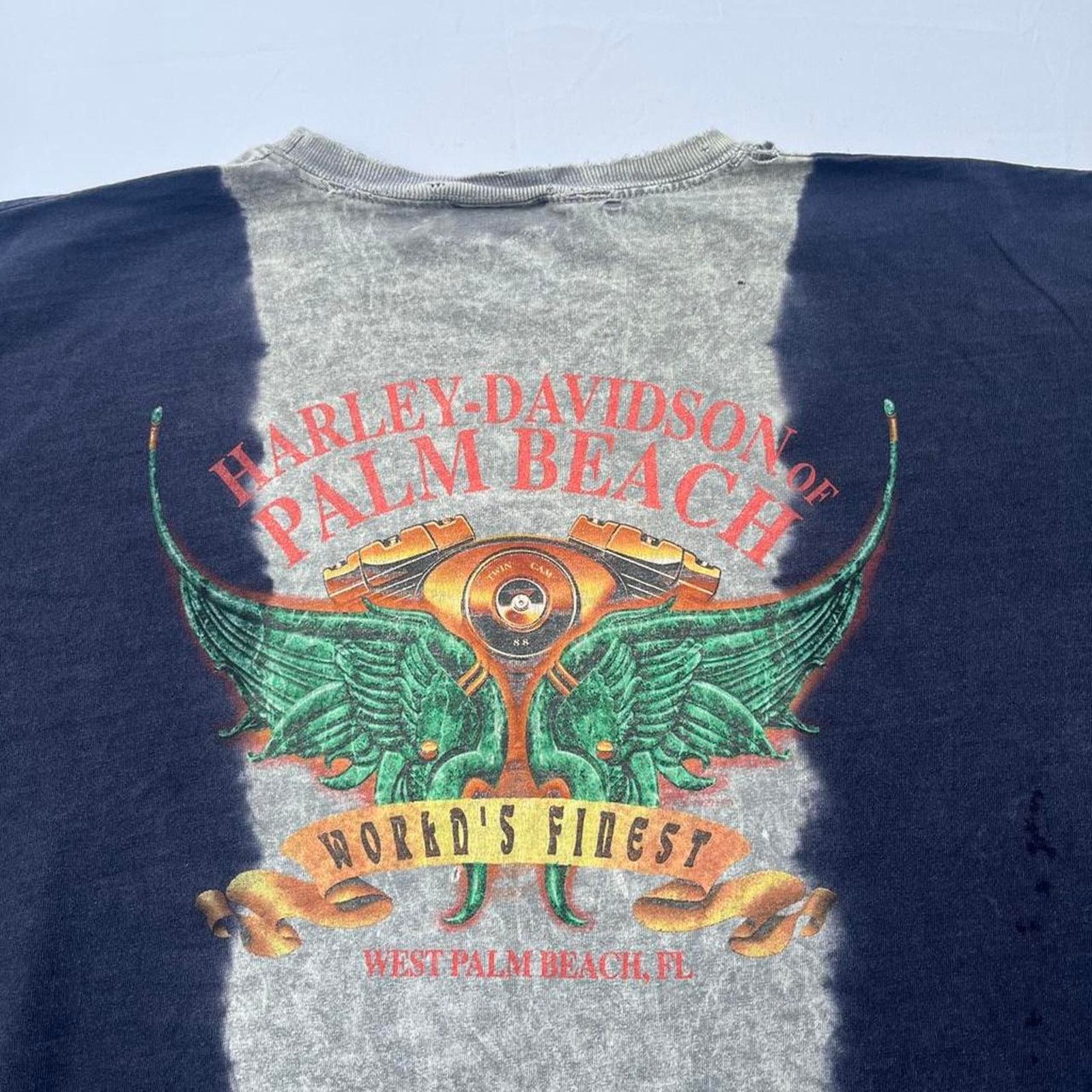 Harley Davidson 1999 Harley Davidson Tie Dye Eagle Worlds Finest Embroidered Size US XXL / EU 58 / 5 - 5 Thumbnail