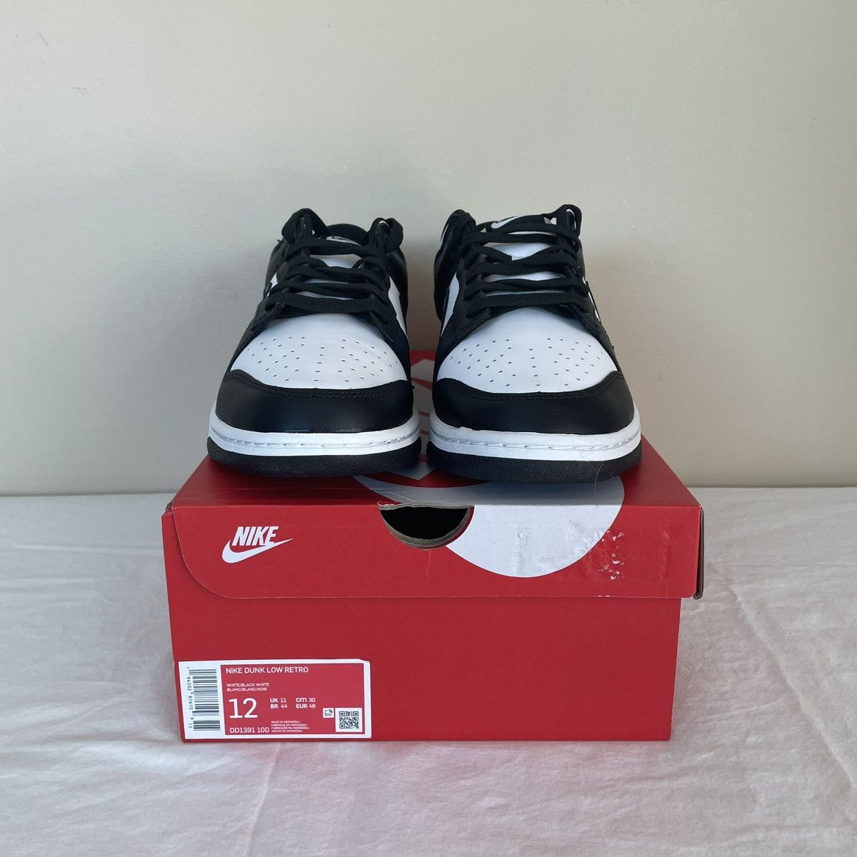 Nike Nike Dunk Low Black White Panda Mens US Size 12 DD1391-100 Size US 12 / EU 45 - 8 Thumbnail