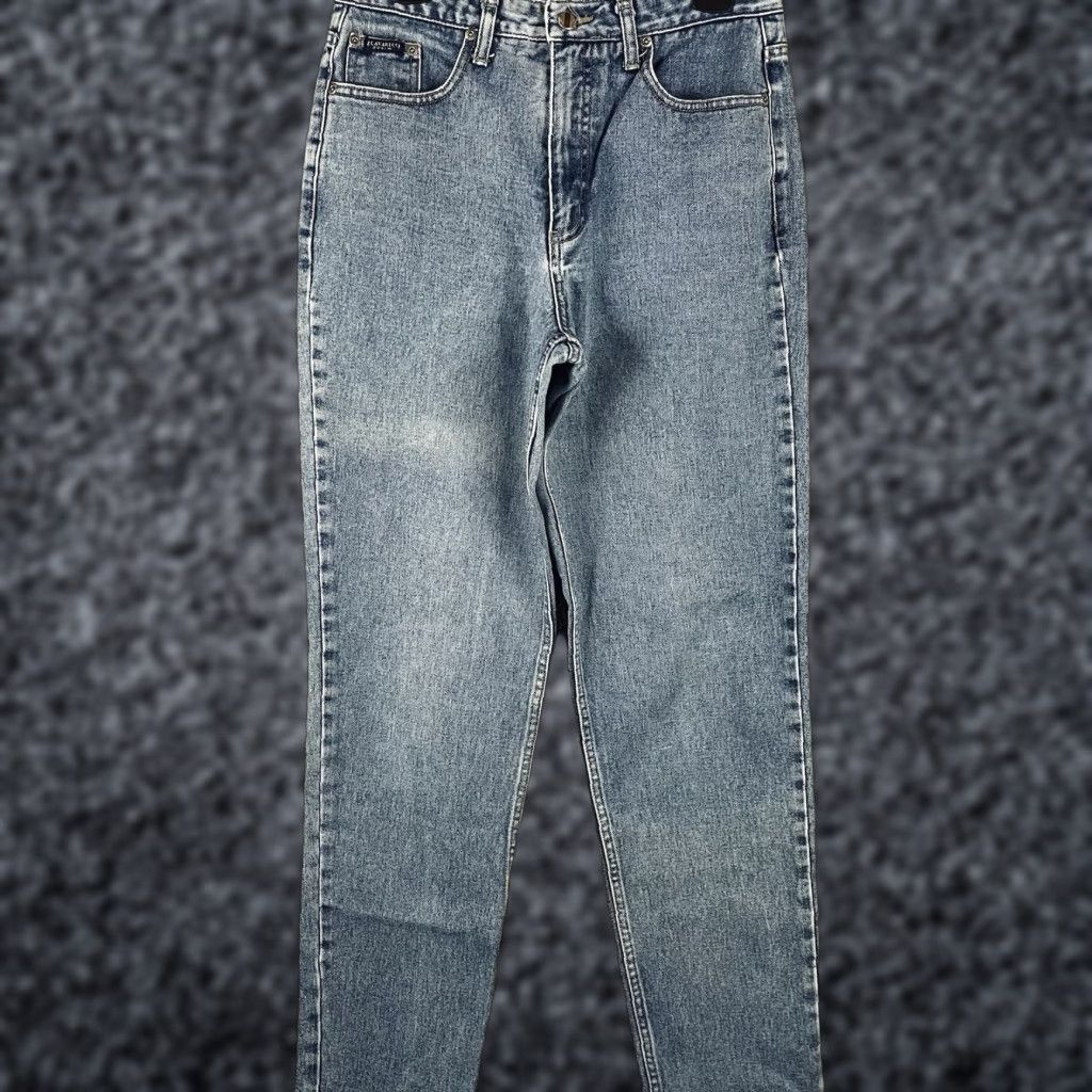 Etro VINTAGE Z. CAVARICCI Jeans Women’s 32 Regular 90s Boyfriend Blue 31in Inseam Stone Wash Embroidered 100% Cotton T393 Size 24" / US 00 / IT 34 - 1 Thumbnail