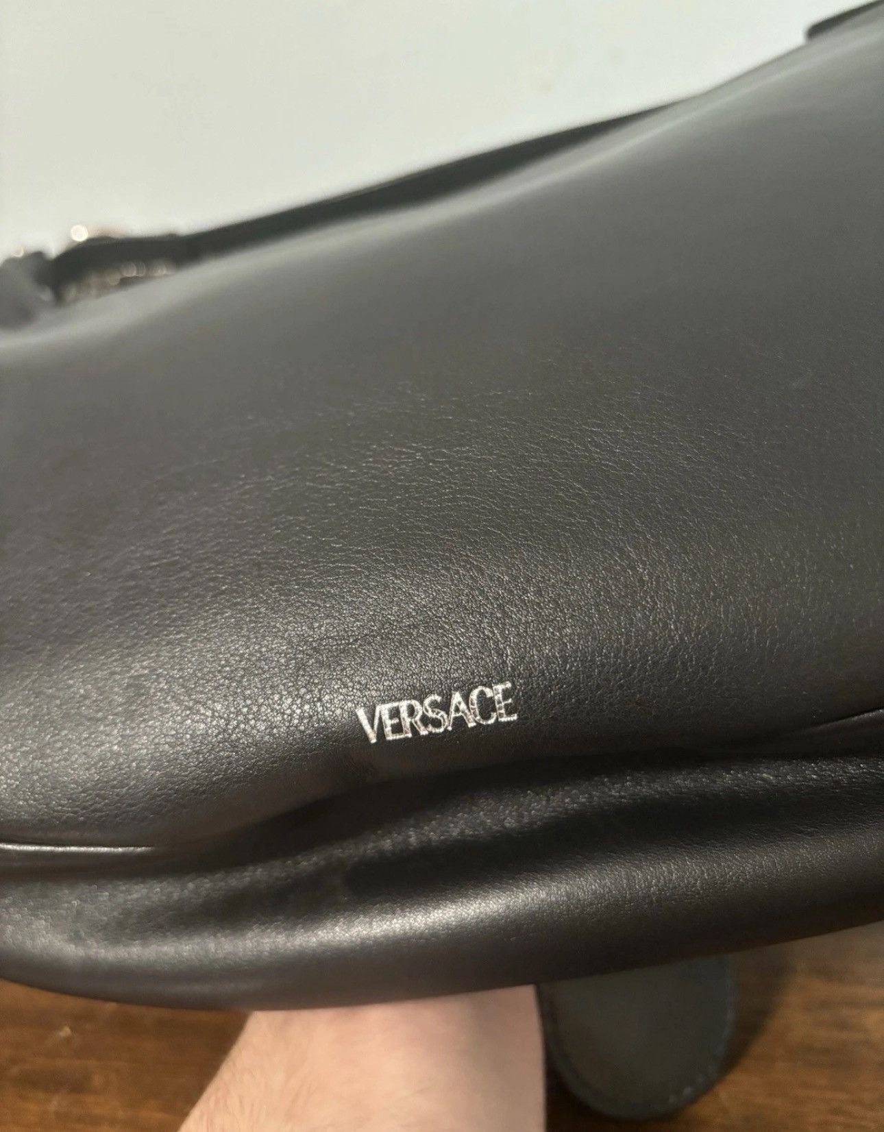 Versace Versace Studded Repeat Medium Hobo Bag Black Size ONE SIZE - 6 Thumbnail