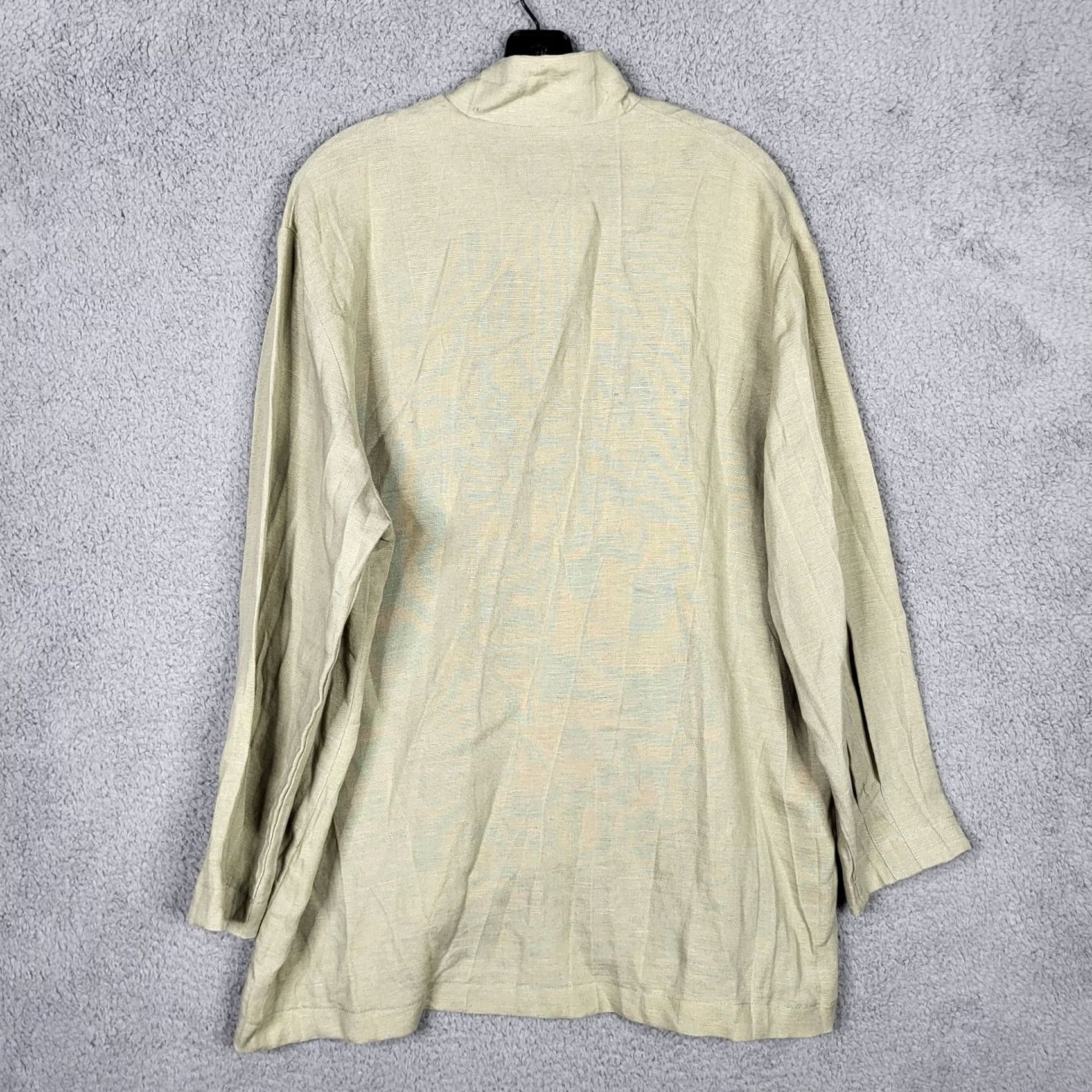 Vintage VINTAGE Layers Santa Barbara Blouse Womens M Green Women light button Size Size M / US 6-8 / IT 42-44 - 4 Thumbnail