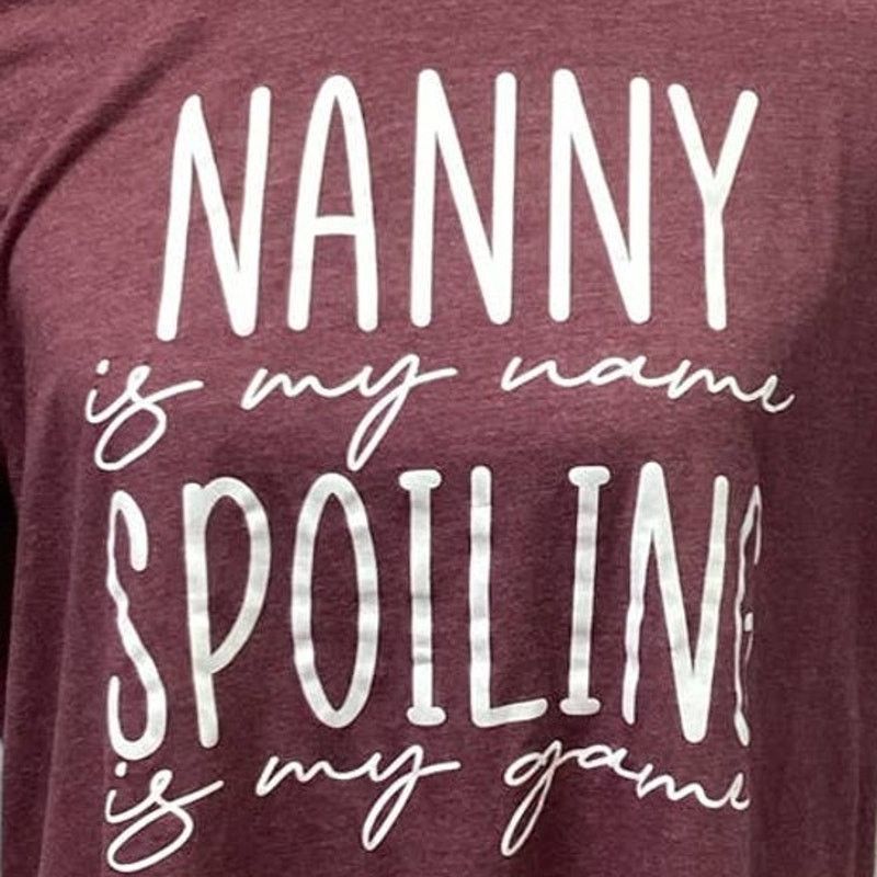 Canvas Womens Large Nanny Is My Name Cotton Blend Short Sleeve Tee Size L / US 10 / IT 46 - 2 Thumbnail