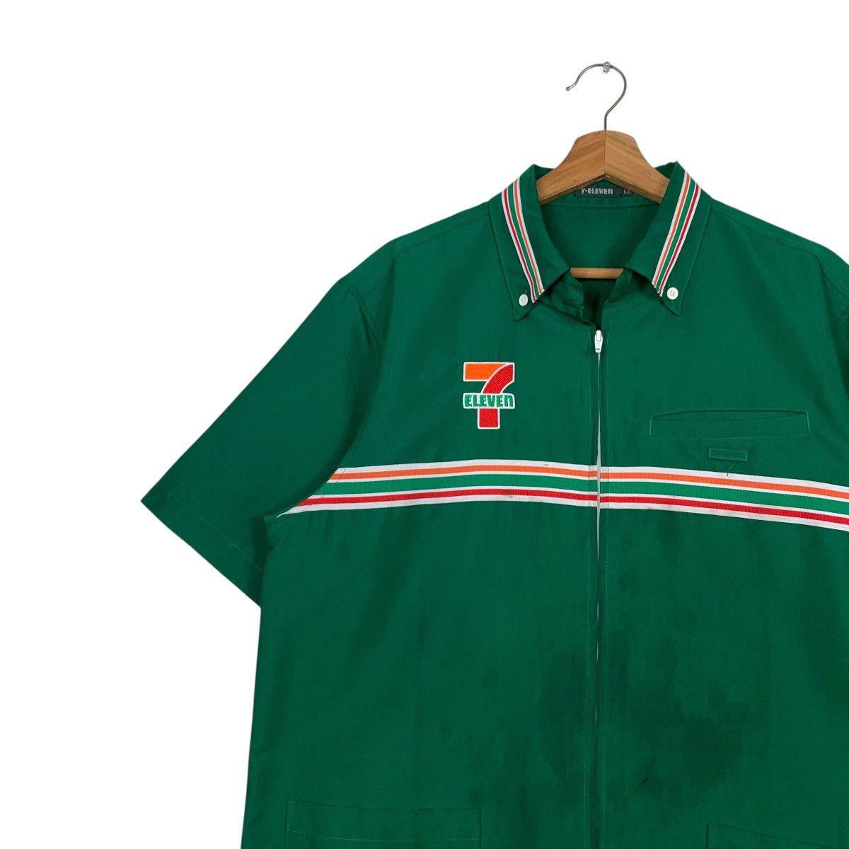 Vintage 7-ELEVEN Big Logo Green Worker Uniform Jacket #2365-C106 Size US L / EU 52-54 / 3 - 6 Thumbnail