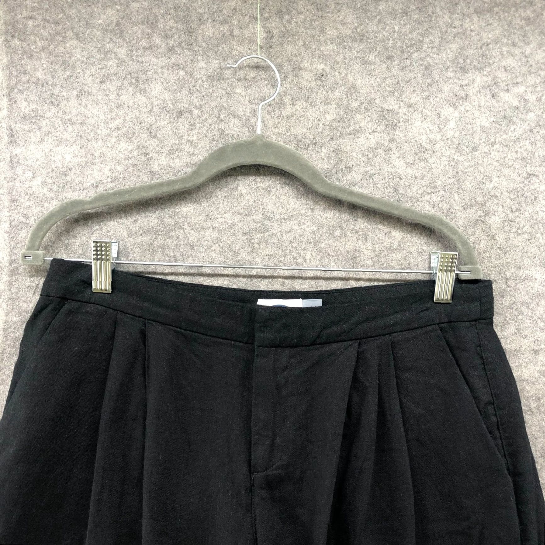 Old Navy VINTAGE Old Navy Pleated Linen Blend Shorts Womens 8 Black Trouser Short Size 30" / US 8 / IT 44 - 3 Thumbnail