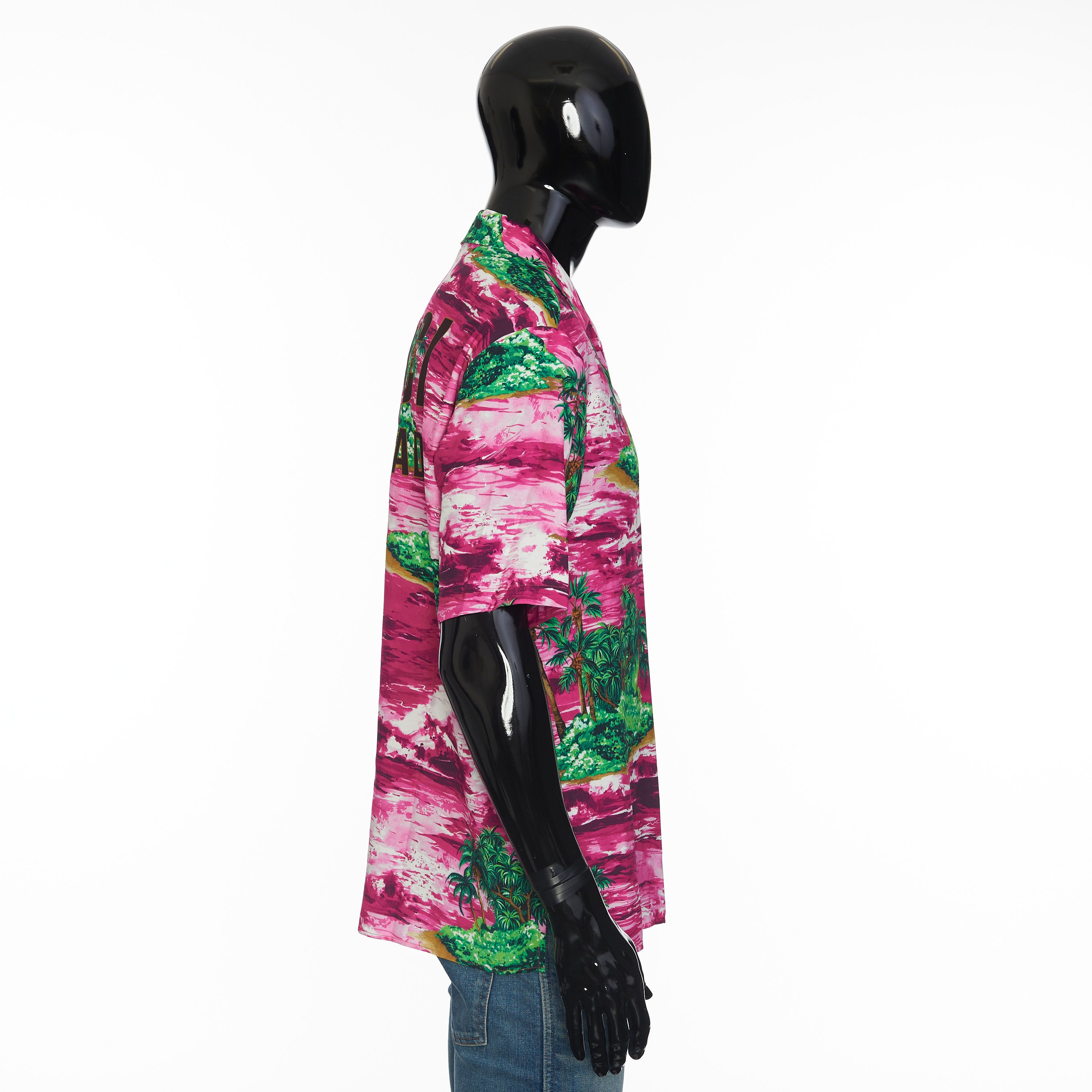 Gucci Multicolor Viscose Bowling Shirt With Island Print Size US S / EU 44-46 / 1 - 7 Thumbnail