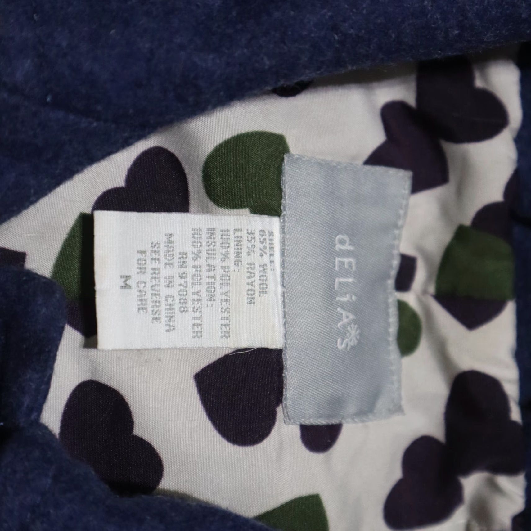 Vintage VINTAGE Delia's Navy Blue Wool Jacket Adult Women M Navy Blue Wool Jacket Lined Coat Size M / US 6-8 / IT 42-44 - 3 Thumbnail