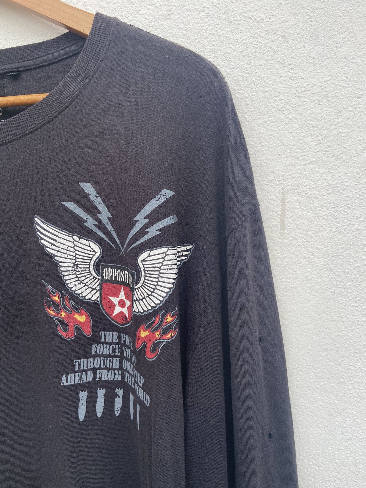 Japanese Brand Air Force t shirt long sleeve War Smack distressed Size US XL / EU 56 / 4 - 4 Thumbnail