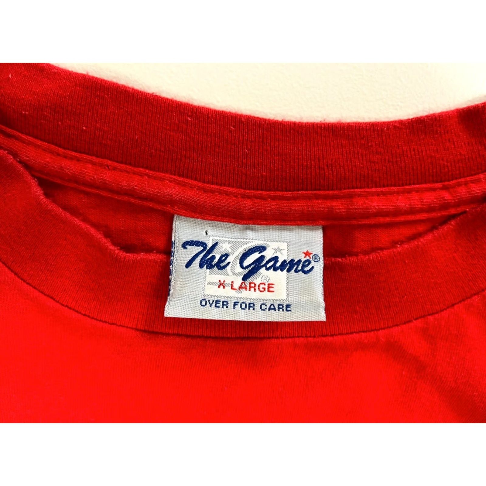 Vintage VINTAGE The Game Chicago Bulls T-Shirt Men's 90s Red XL Logo Short Sleeve Crew Neck 100% Cotton Size US XL / EU 56 / 4 - 7 Thumbnail