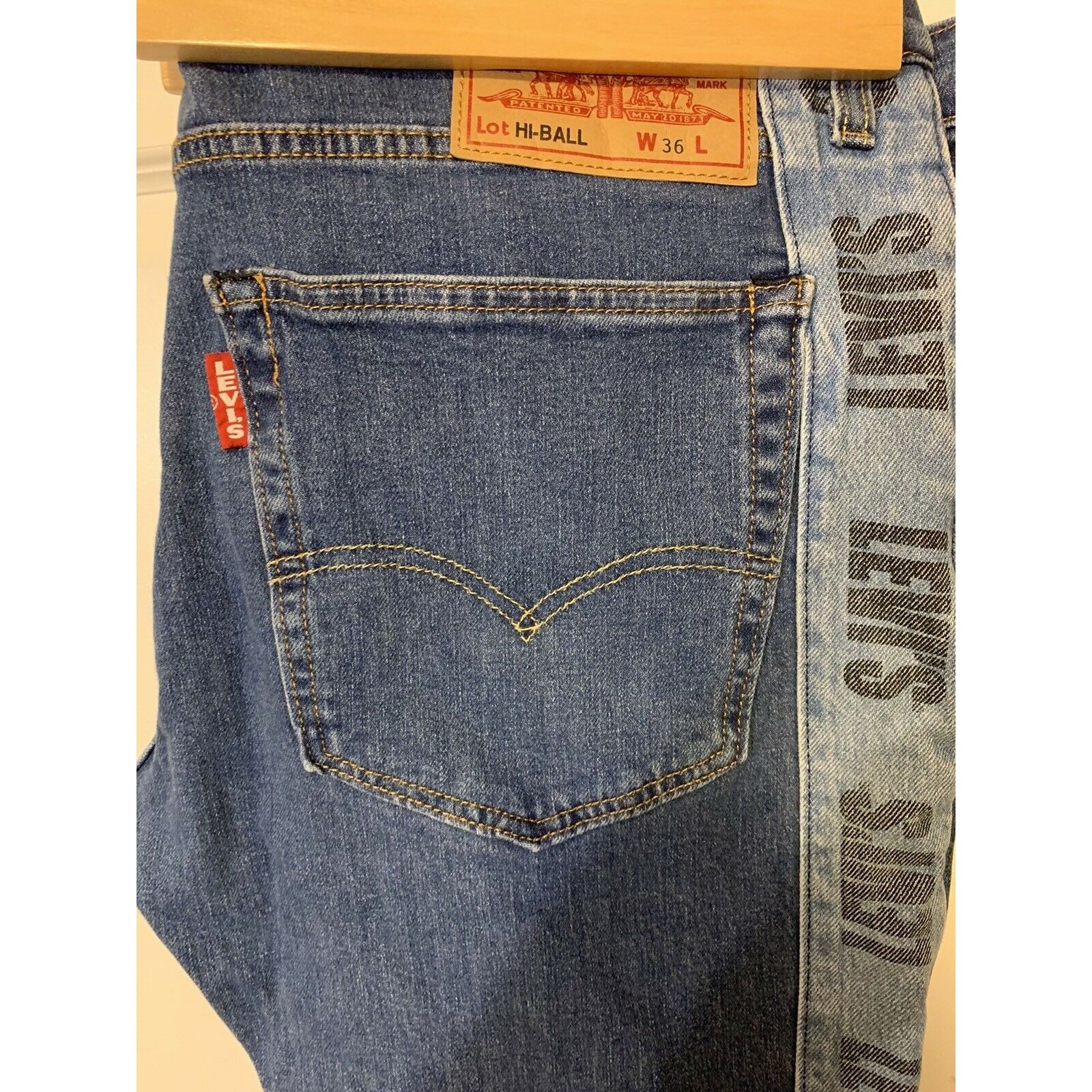 Levi's Levi's Hi Ball Side Logo Men’s Sz 36 X 28 Blue Jeans Denim L Size US 36 / EU 52 - 1 Thumbnail