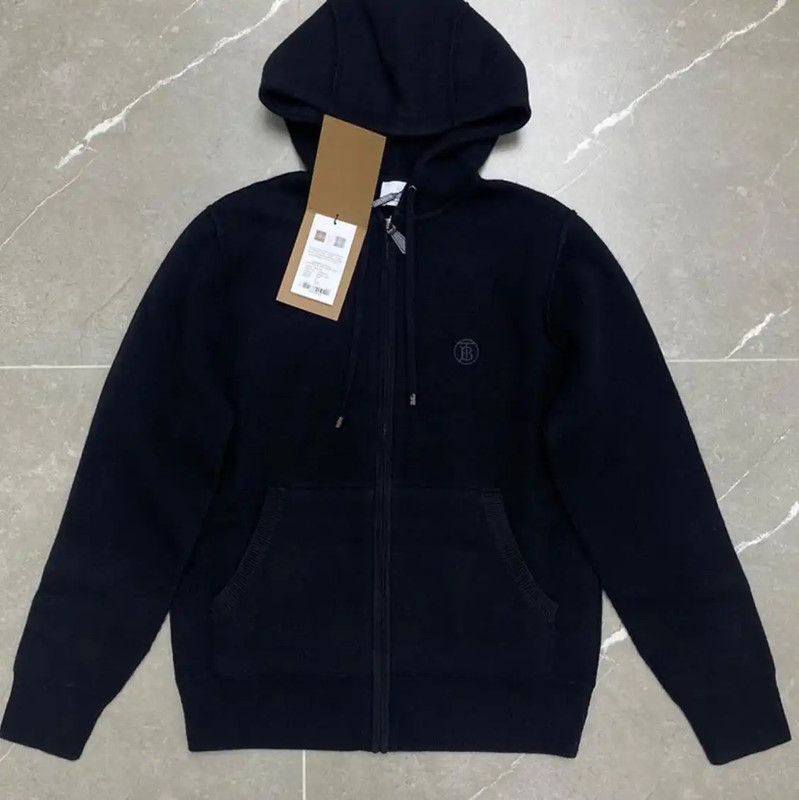 Burberry Burberry Men's Black Cashmere Logo Hoodie Size US M / EU 48-50 / 2 - 1 Thumbnail
