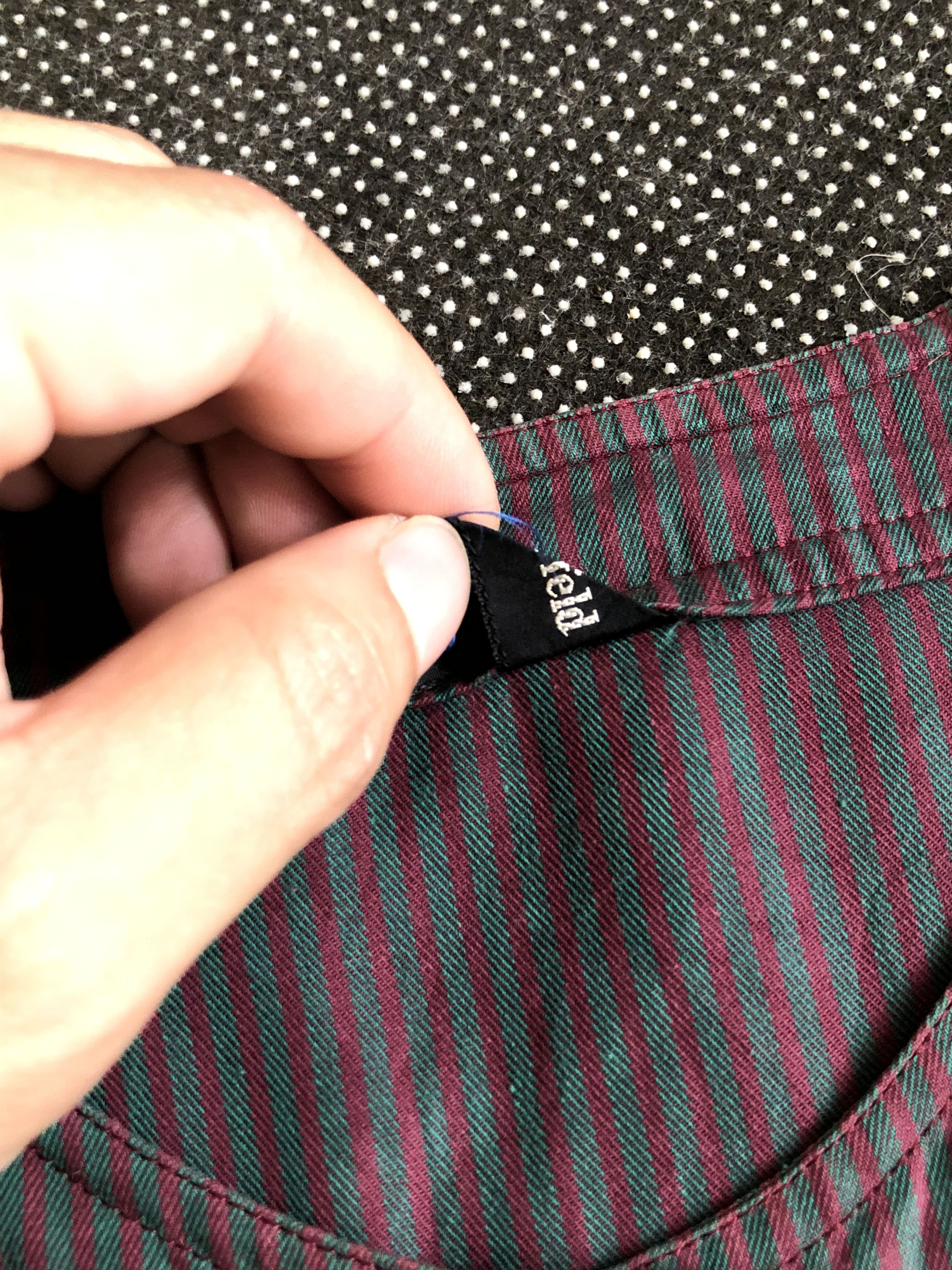 Karl Lagerfeld RARE🔥80’S KARL LAGERFELD SNAP BUTTON TOP DUAL TONES STRIPED Size M / US 6-8 / IT 42-44 - 11 Thumbnail