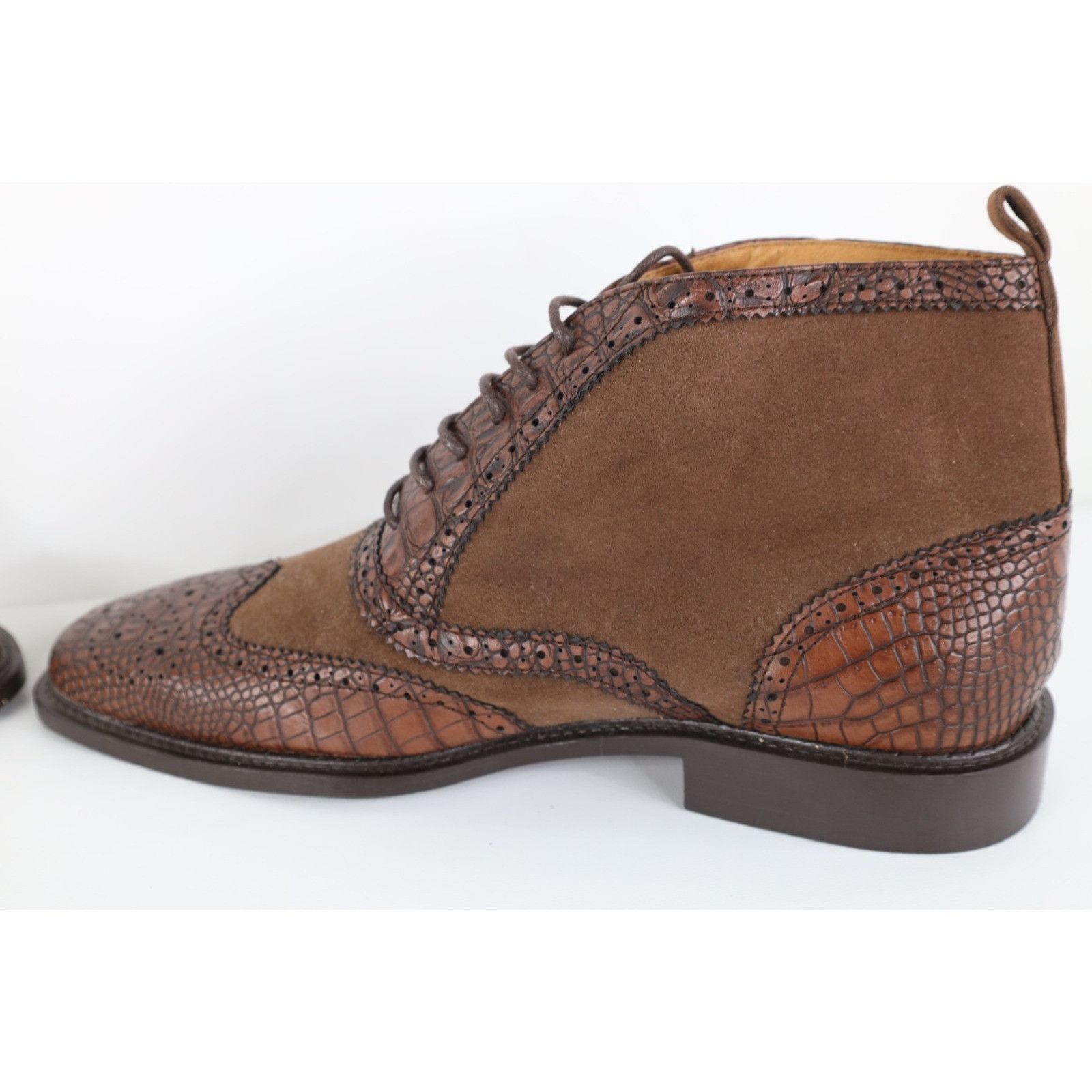 Vintage Vintage Suede Leather Faux Alligator Chukkas Boots Size US 9.5 / EU 42-43 - 6 Thumbnail