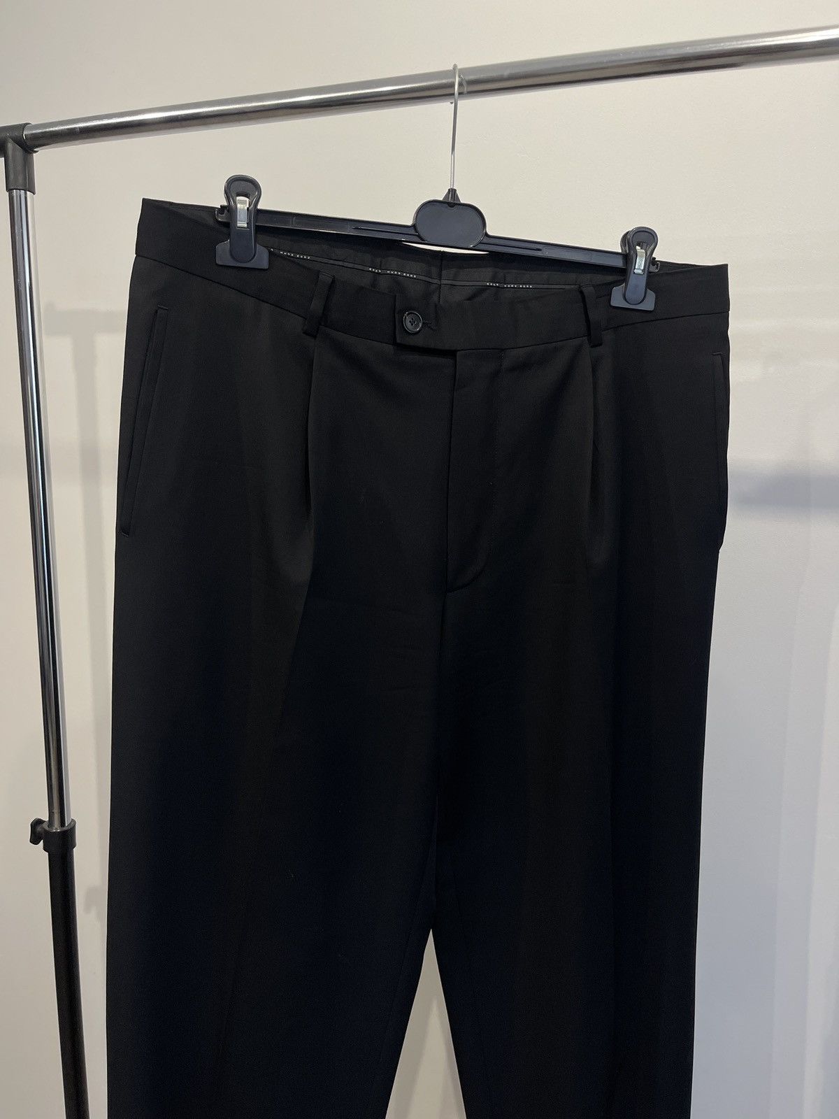 Hugo Boss Hugo Boss "Hooker" Black Wool Trousers - Super 100 W38 Size 44L - 3 Thumbnail