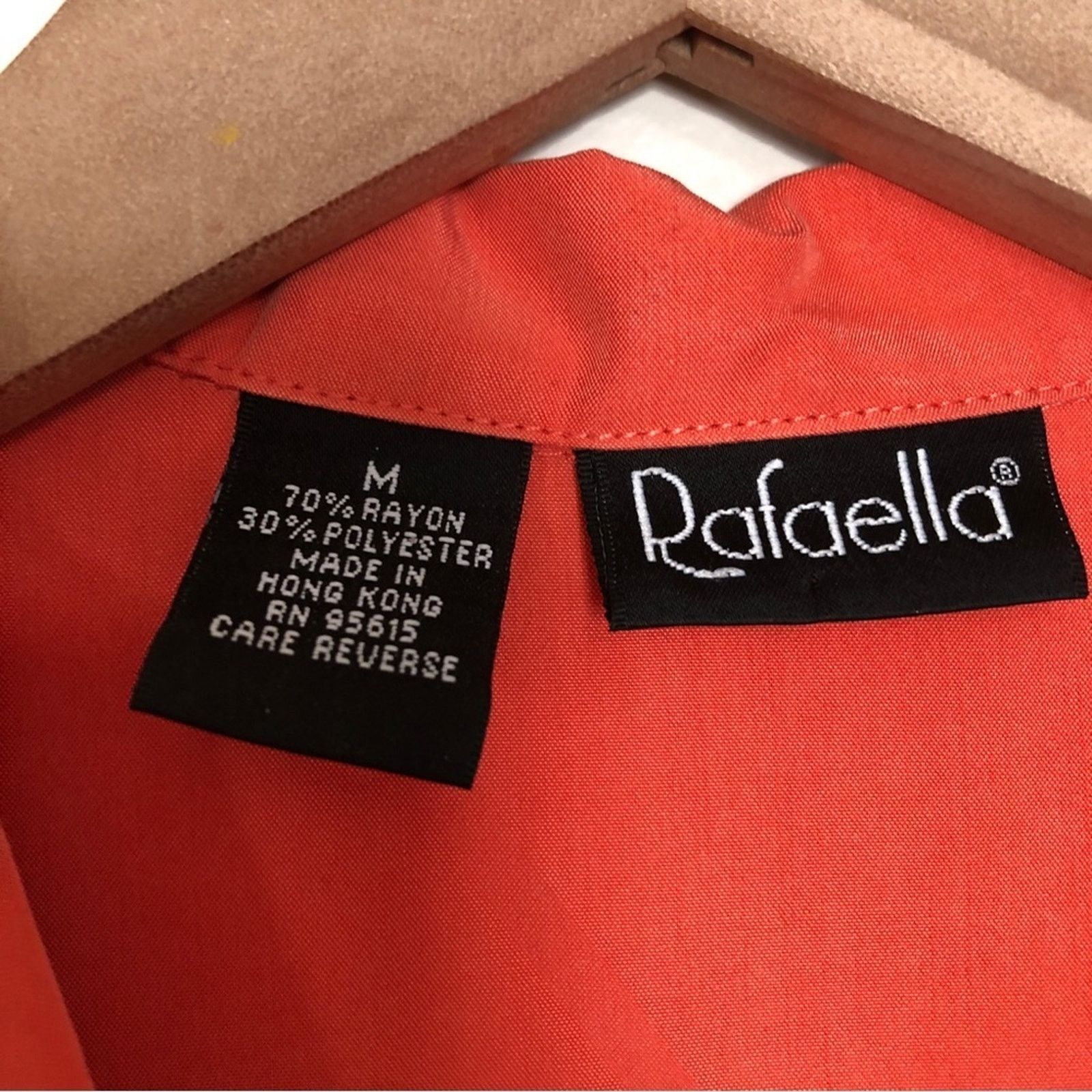 Other Rafaella Orange Button Up Front Long Sleeve Shirt Blouse Top Size M / US 6-8 / IT 42-44 - 3 Thumbnail