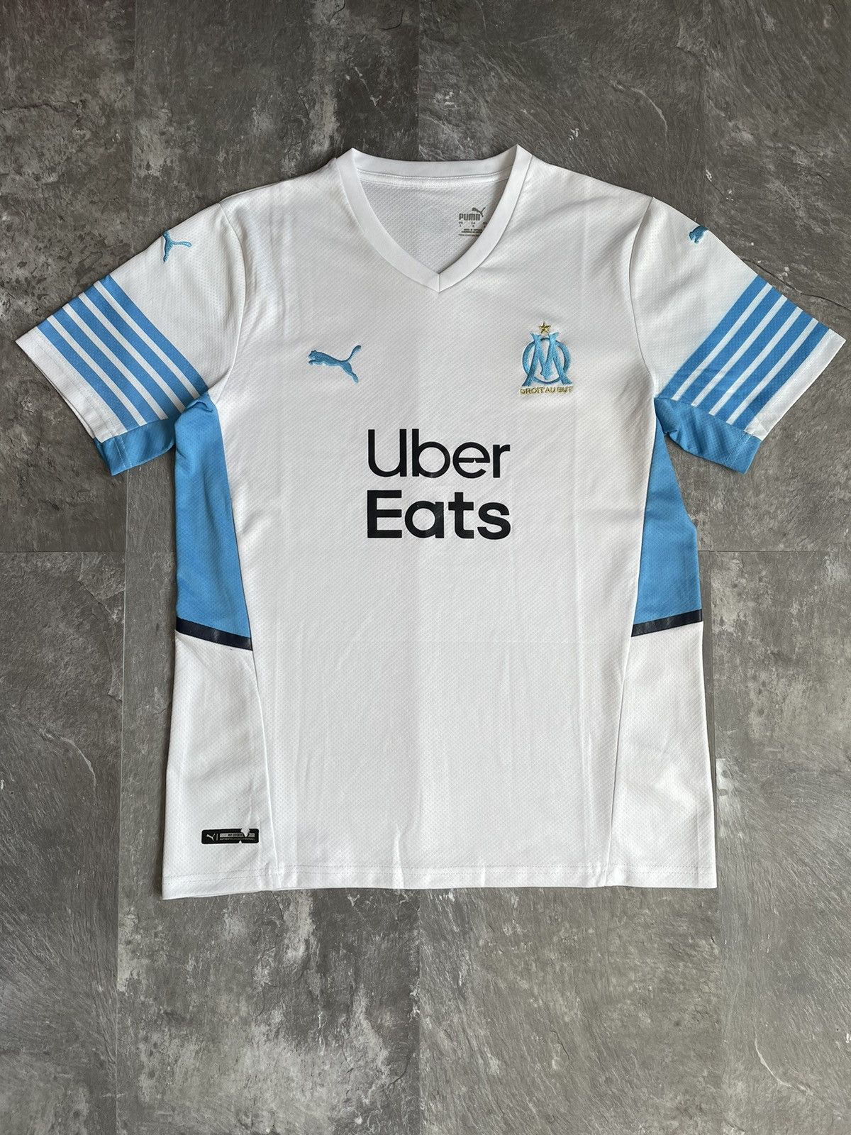 Puma Olympique Marseille uber eats jersey droit au but tee