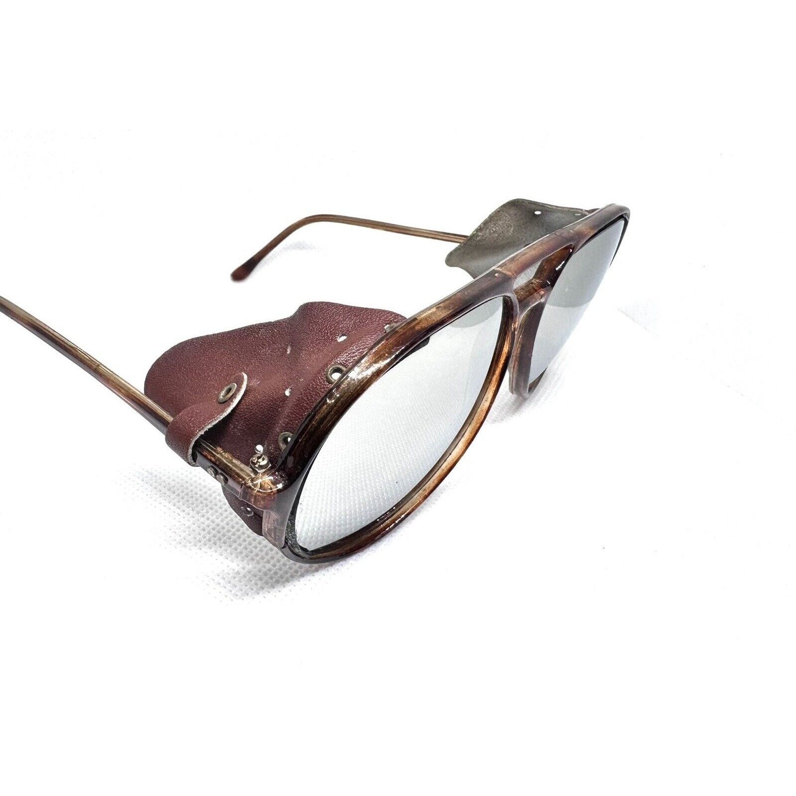 Other VINTAGE! I SKI SUNGLASSES JAPAN MIRRORED WITH LEATHER SHELDS Size ONE SIZE - 12 Thumbnail