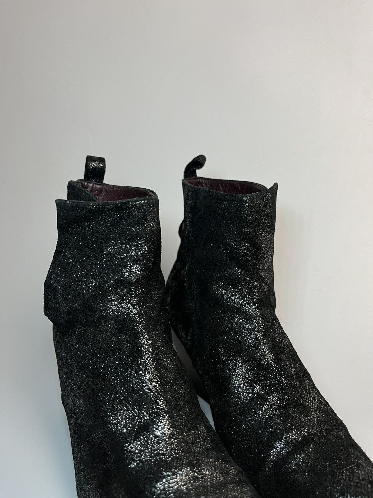 Vivienne Westwood Vivienne Westwood Black Glitter Pointed Toe Ankle Boots Size US 6 / IT 36 - 8 Thumbnail