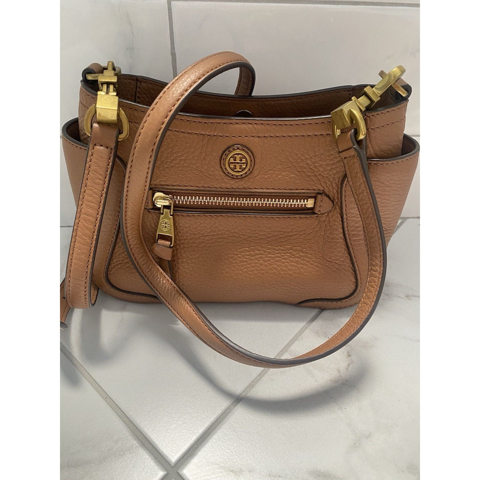 Tory Burch Tory Burch Frances Mini Vintage Camel Shoulder/Crossbody Size ONE SIZE - 3 Thumbnail