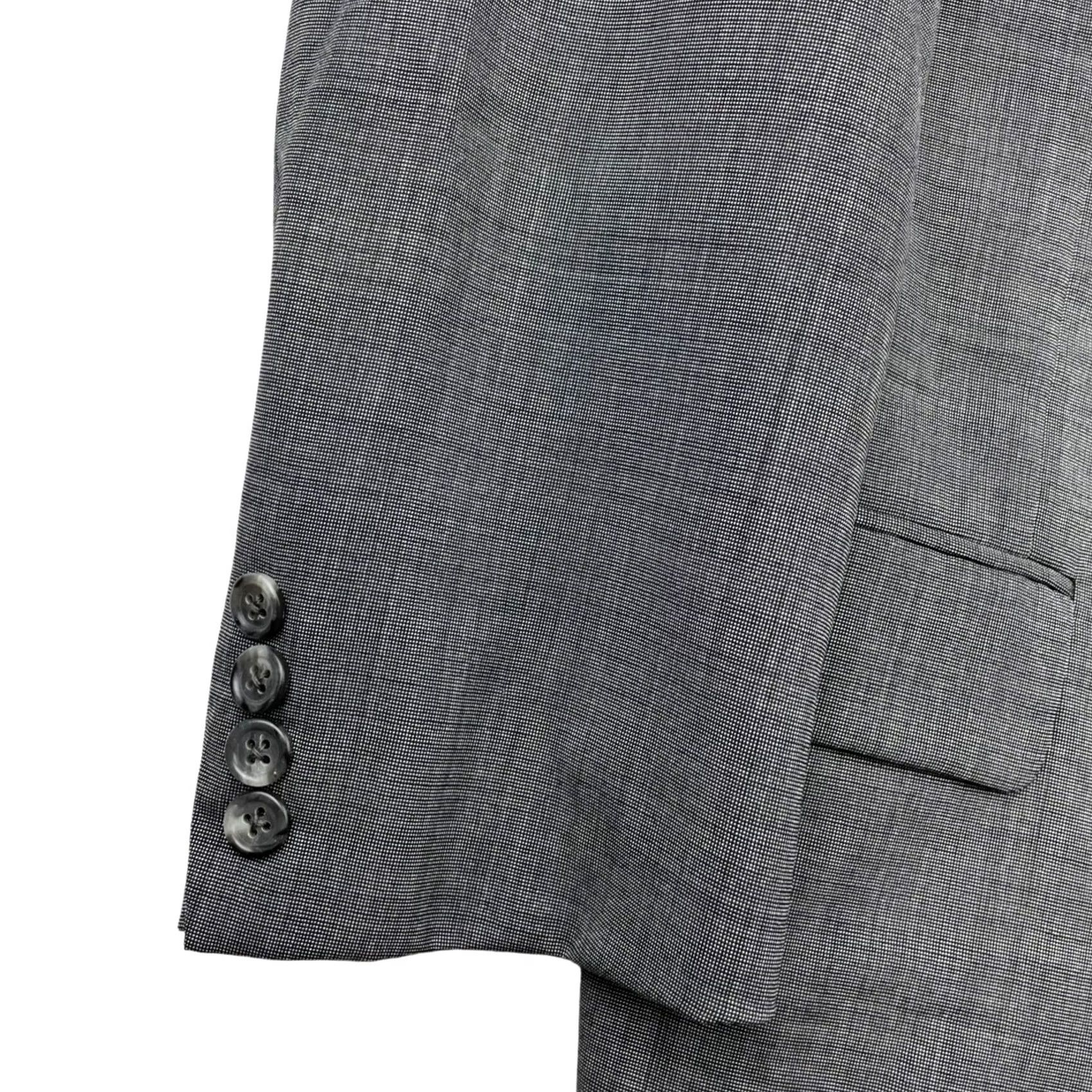 Vintage Hickey Freeman Men’s Boardroom 2-Button Blazer Jacket Gray 38R Wool, Regular Fit, Single-Breasted, Notch Lapel, 4-Button Sleeve, Vintage? No, Men Size 38R - 4 Thumbnail
