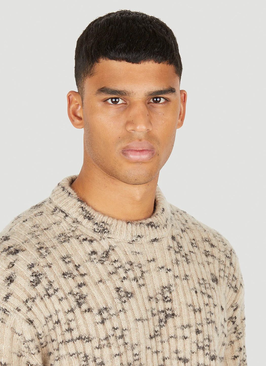 Raf Simons o1y0325 Logo Sweater in Beige/Black Size US L / EU 52-54 / 3 - 2 Thumbnail
