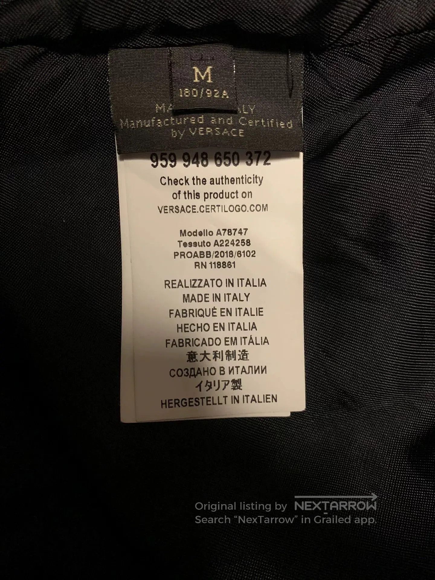 Japanese Brand Versace Men's Embroidered Velvet Jacket. Size US M / EU 48-50 / 2 - 5 Thumbnail