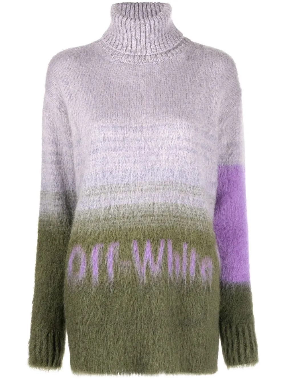 Off-White o1y1225 Turtleneck Sweater in Lilac/Gray Size XS / US 0-2 / IT 36-38 - 1 Thumbnail