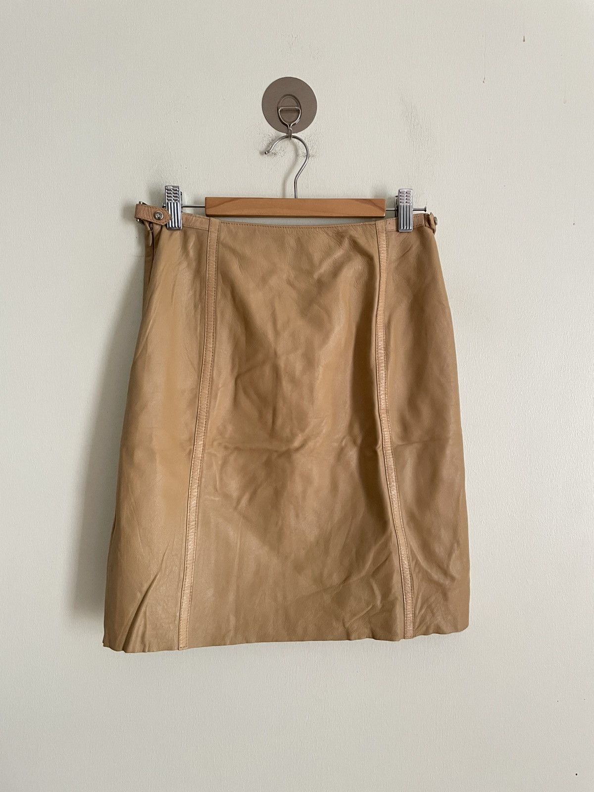 Burberry Burberry Leather Mini Skirt Size 25" / US 0 / IT 36 - 2 Thumbnail