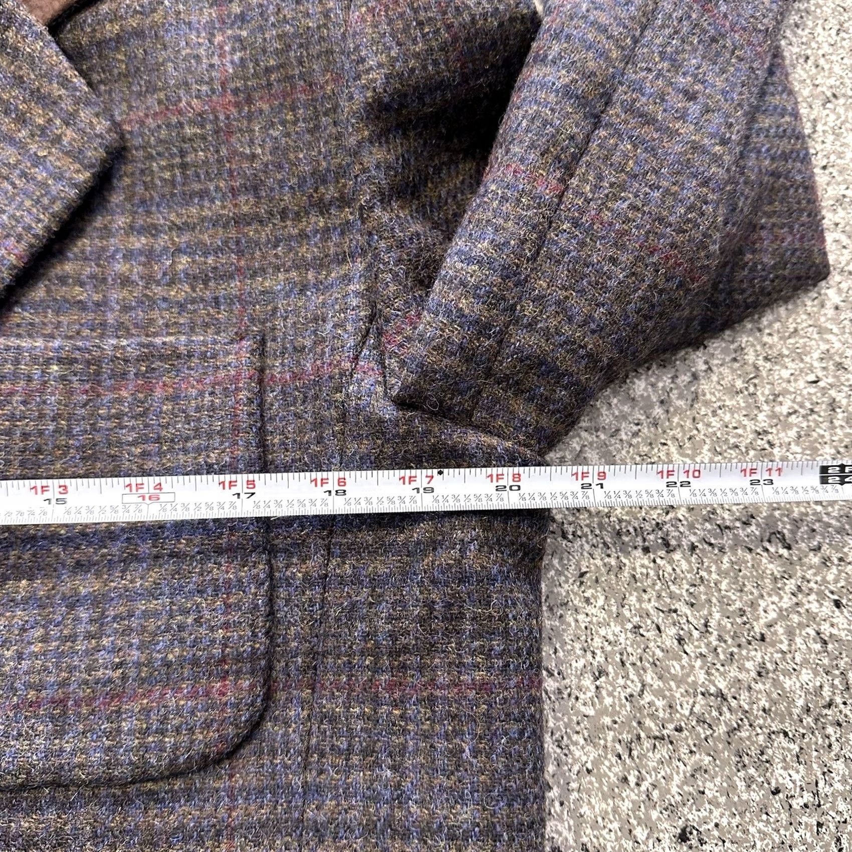 Express VINTAGE Express Blazer Womens L Wool Plaid Tweed Size L / US 10 / IT 46 - 6 Thumbnail