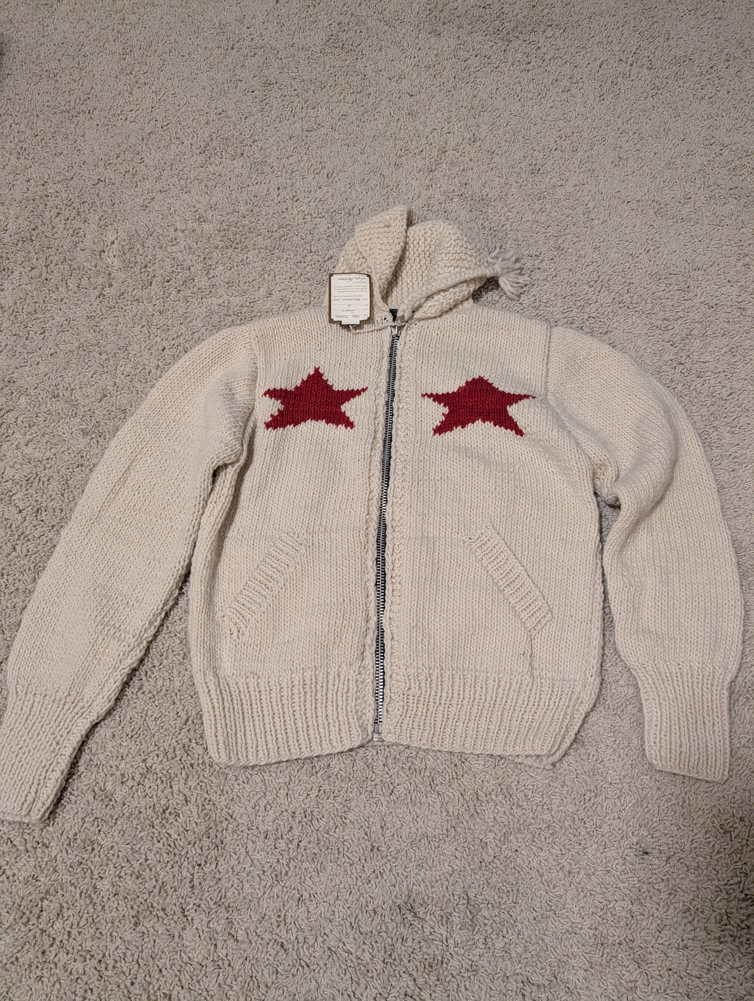 Chamula Chamula Star Zip Front Hooded Cardigan Size US M / EU 48-50 / 2 - 1 Thumbnail