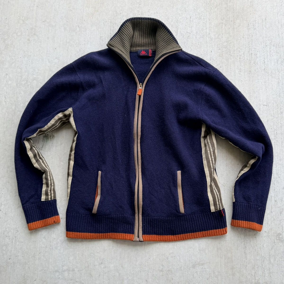 Kappa Vintage Robe Di Kappa Wool Sweater Zip Up Large Slim 80s Size US L / EU 52-54 / 3 - 1 Thumbnail