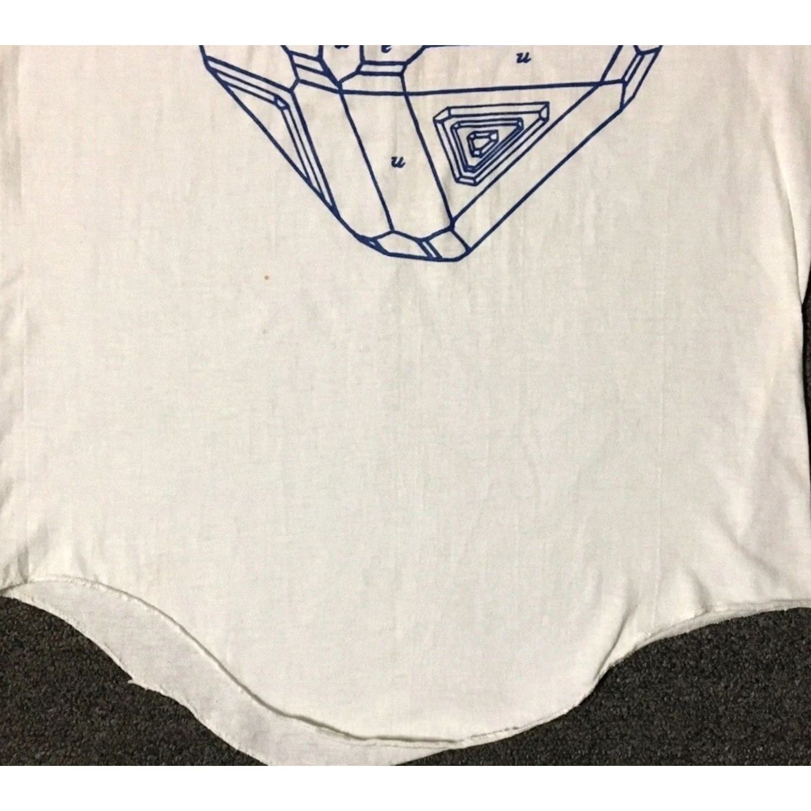 4SDESIGNS VINTAGE Helicon Designs T-Shirt XS White 3/4 Sleeve Crew Neck Men Small Single Stitch Grunge 80s 90s USA California Rock Tech Size US XS / EU 42 / 0 - 4 Thumbnail