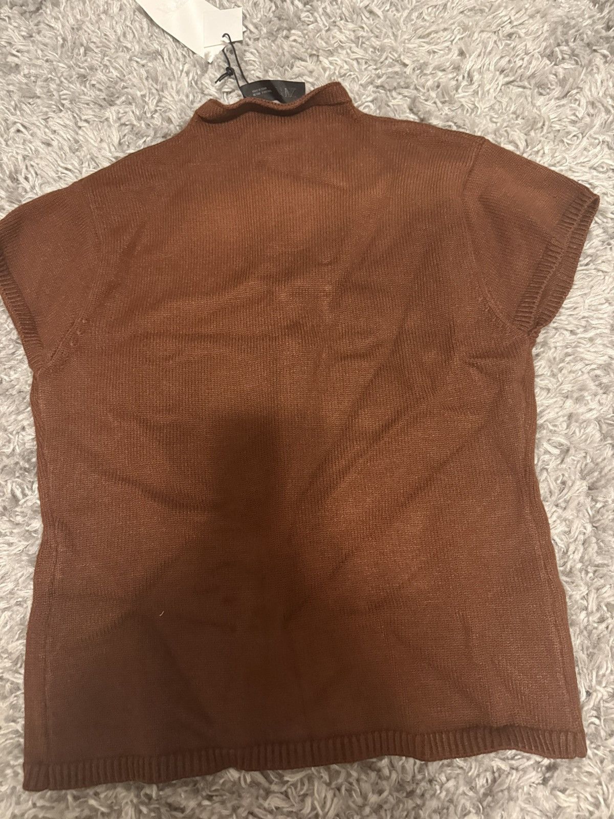 Zara Zara Brown Knit Button-Front Mock Neck Cardigan Sweater L Size L / US 10 / IT 46 - 6 Thumbnail