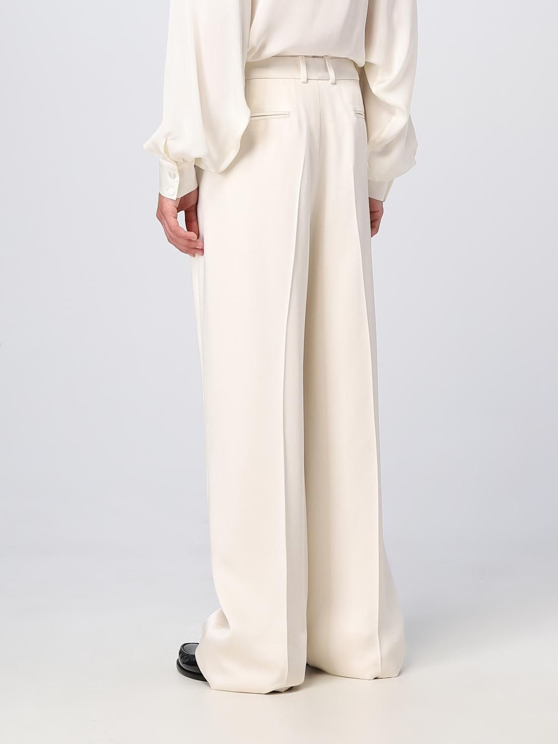 Saint Laurent Paris Viscose Cream Runway trousers Size US 32 / EU 48 - 2 Thumbnail