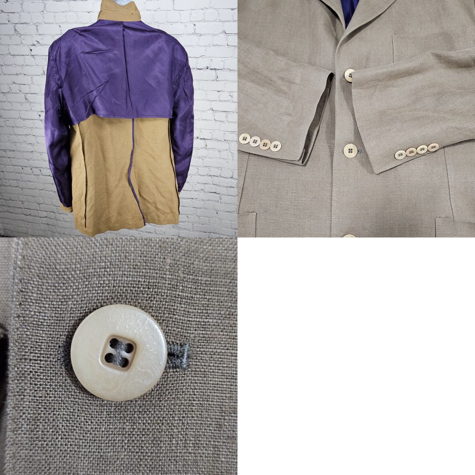 Vintage VINTAGE Barry Bricken Weekend Brown 100% Linen Sport Coat 42R Blazer Notch Lapel 3-Button Vented Shirt Jacket Mens Size 42R - 9 Thumbnail