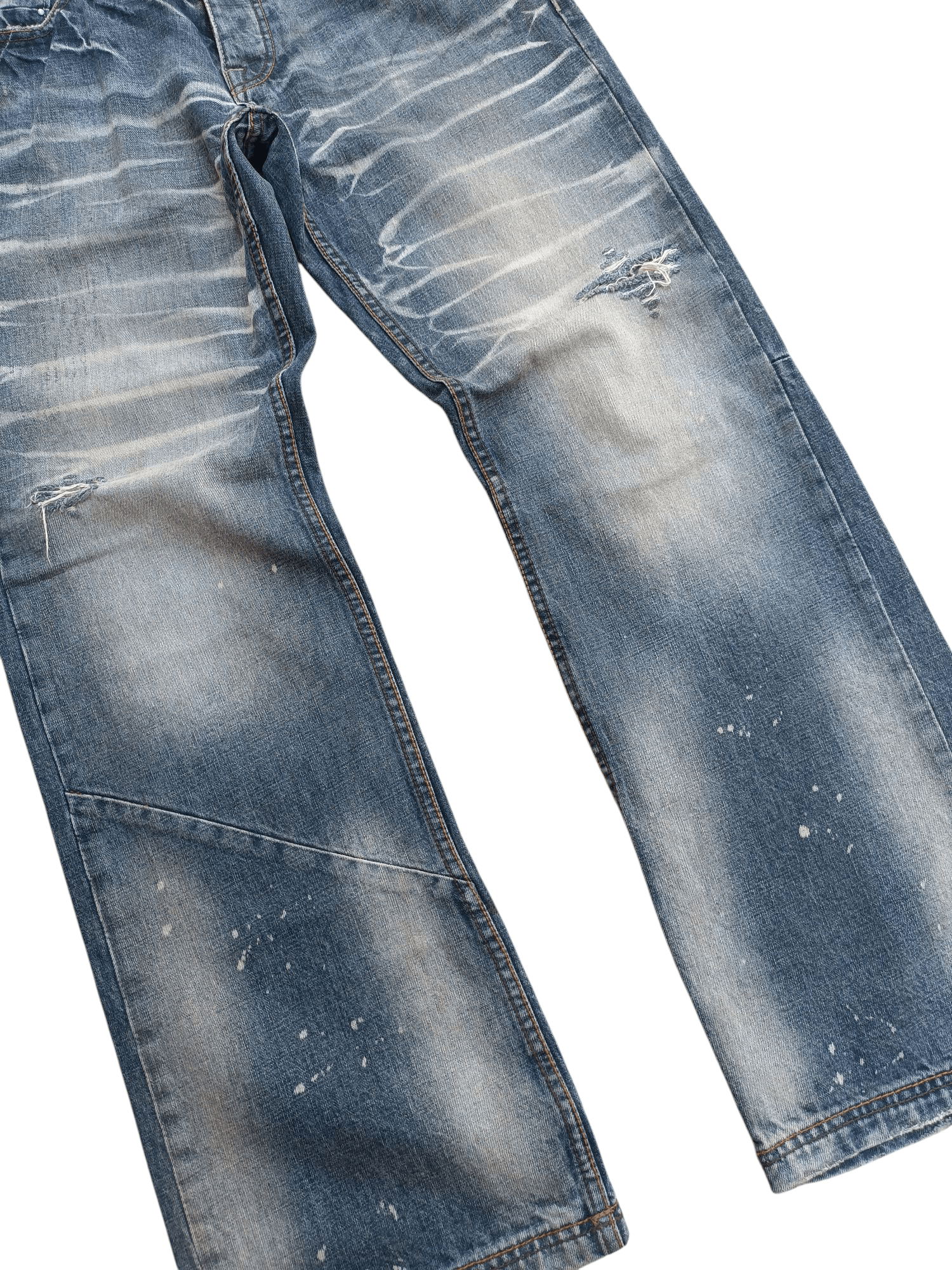 Armani Exchange Armani Exchange Distressed Whiskers Faded Denim E261 Size US 33 - 4 Thumbnail