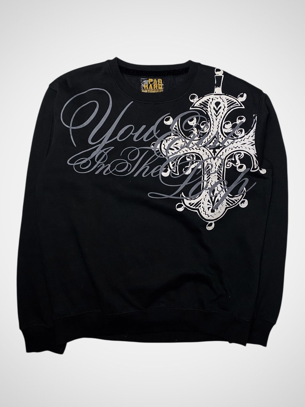If Six Was Nine 2000's Pan Hard Poem Cross Sweatshirt Size US M / EU 48-50 / 2 - 1 Thumbnail