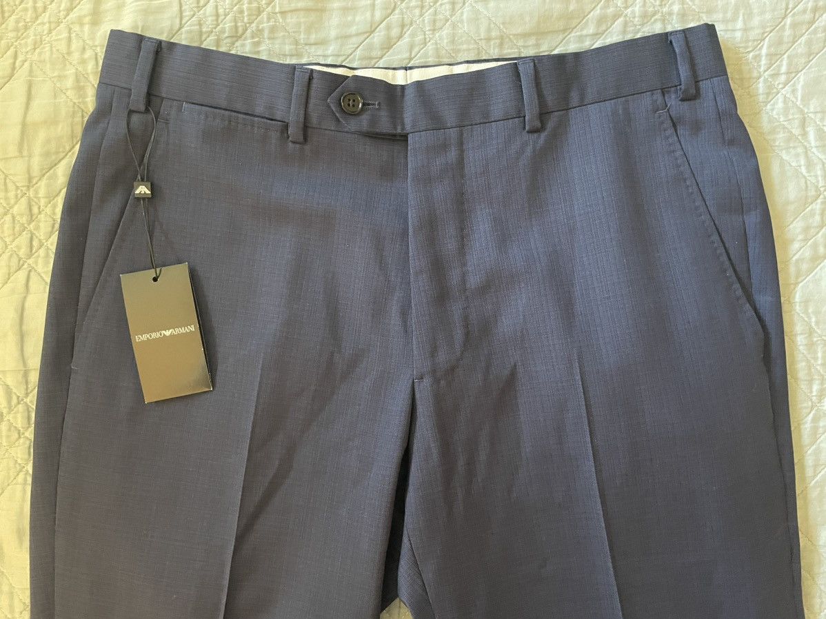 Emporio Armani Flat Front Wool Trouser Size US 32 / EU 48 - 8 Thumbnail