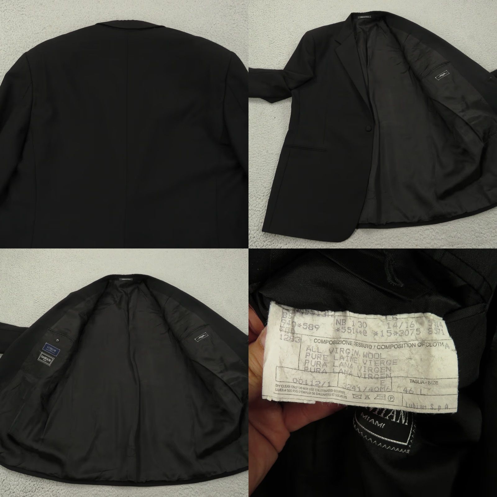 Lubiam Lubiam Blazer 1911 46L Super 100s Virgin Wool Formal Dinner Jacket Tuxedo Coat Size 46R - 8 Thumbnail